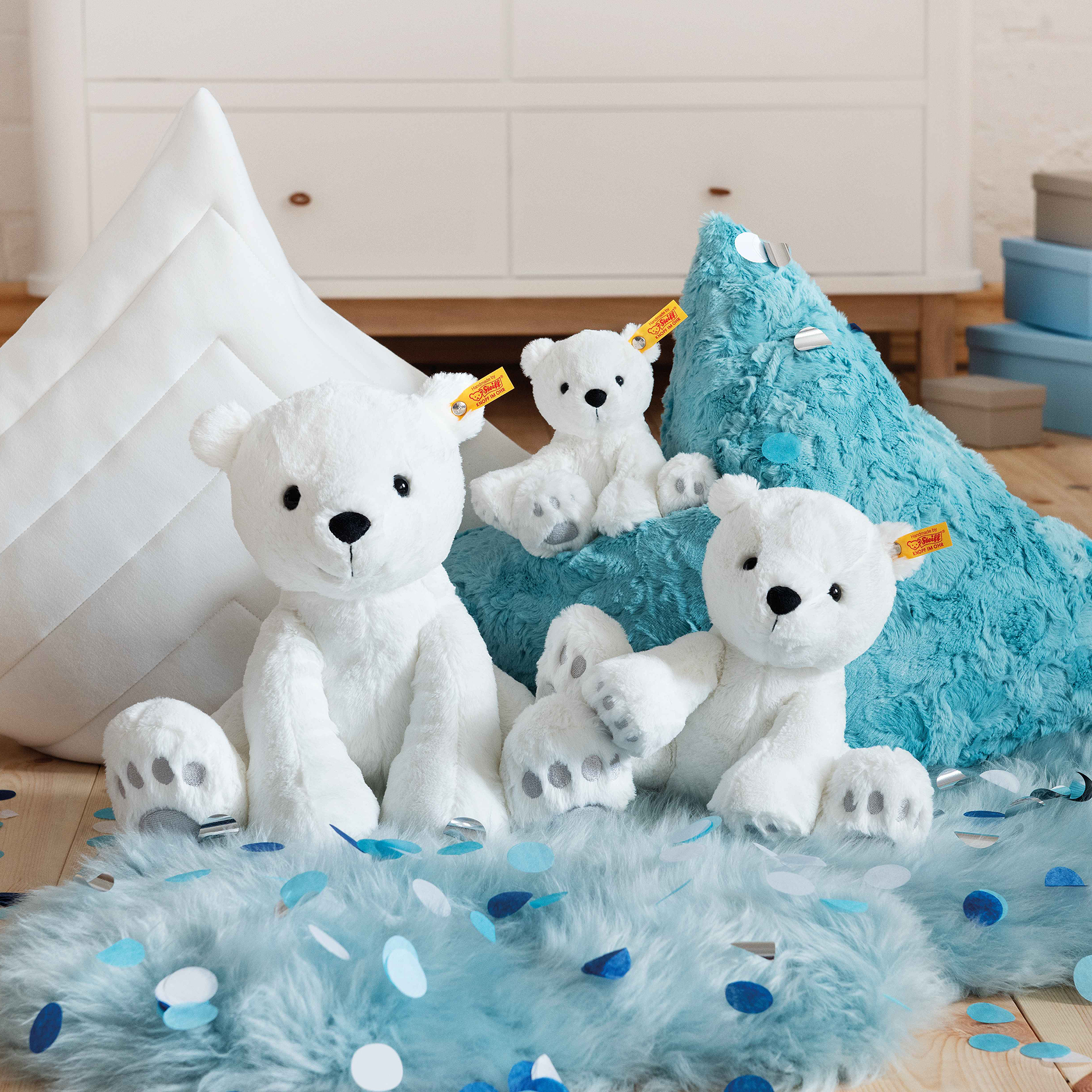 Kuscheltiere Bären, Steiff, Weiß – Besonderheit: Eisbär zum Kuscheln und Spielen