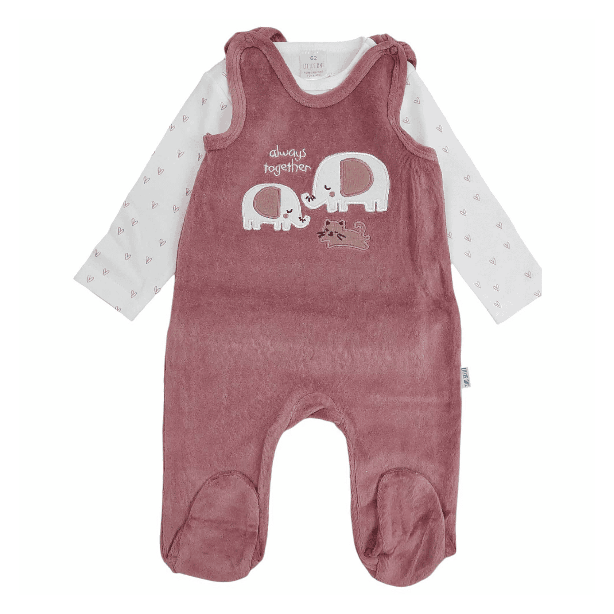 Nicky-Strampler Elefanten LITTLE ONE Rosa M2000587499202 1