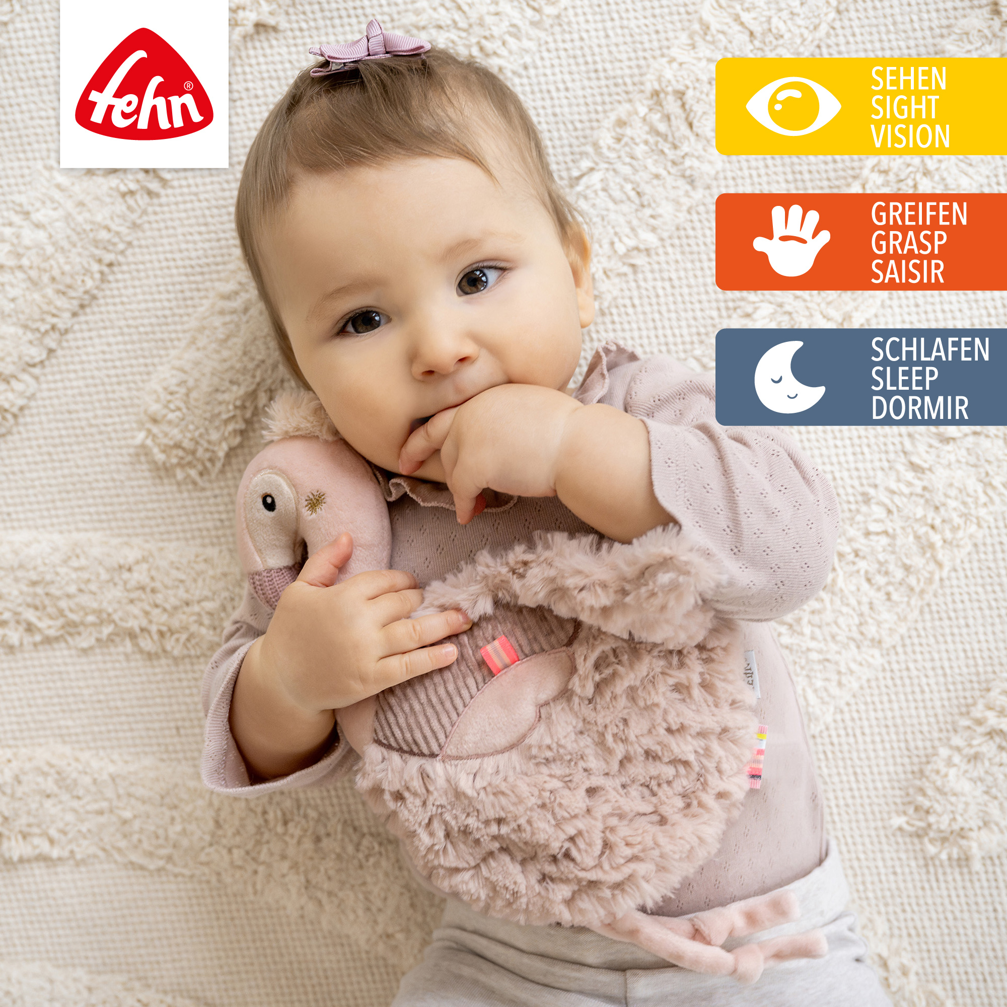 Schmusetücher, fehn, Pink – Produktansicht