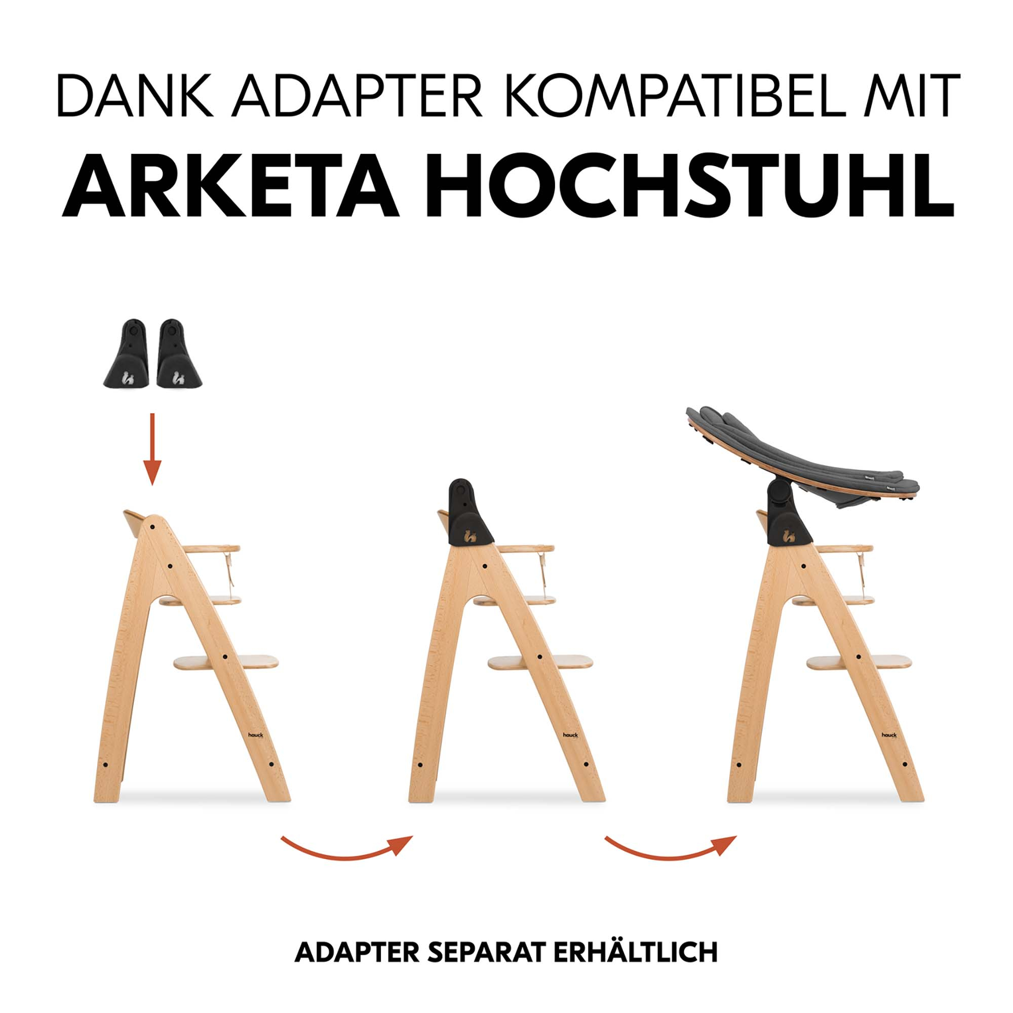 Treppenhochstühle, hauck, Grau – Produktansicht