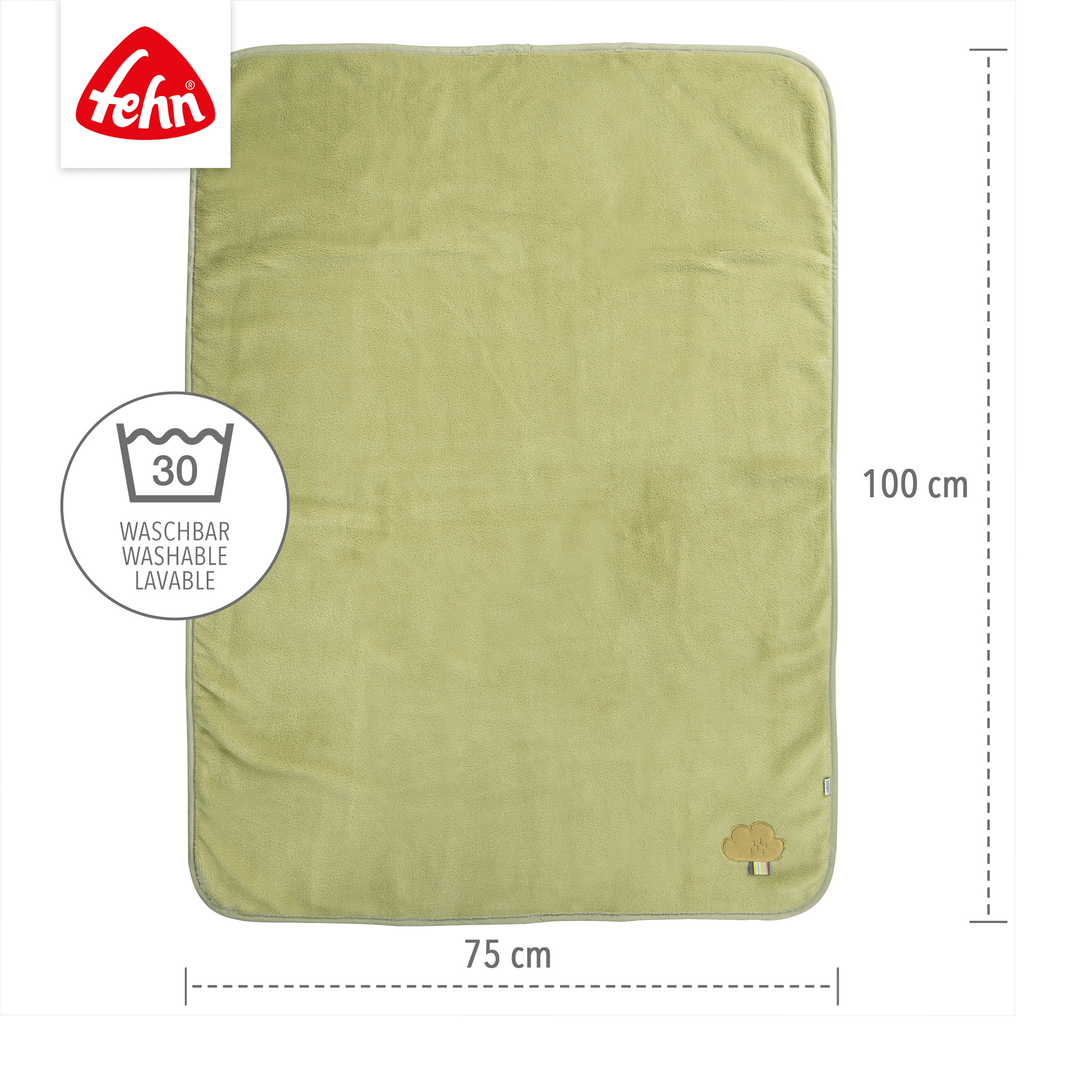 Kuscheldecken, fehn, Grün – Produktansicht