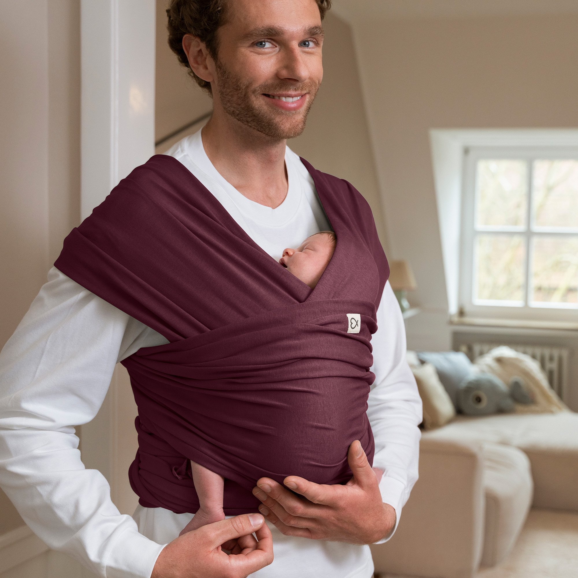 Tragetücher, ELSA & EMIL, Rot – Besonderheit: aus 100% atmungsaktiver, weicher Bio-Baumwolle