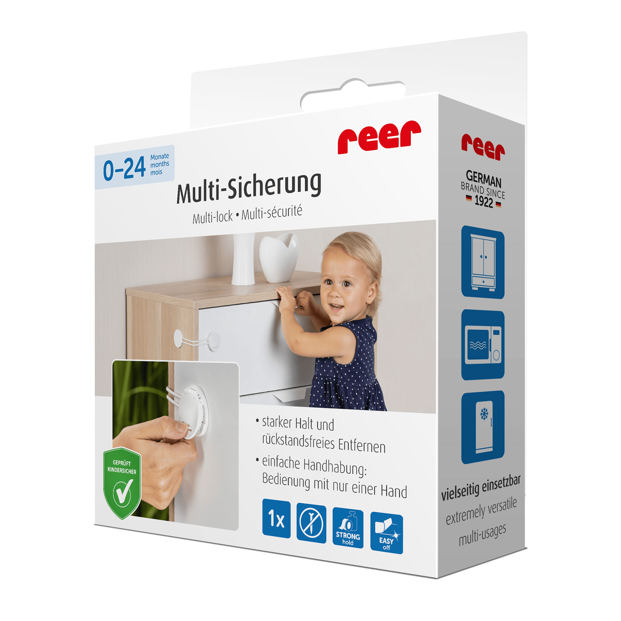 Kindersicherung, reer, Weiß – Produktansicht