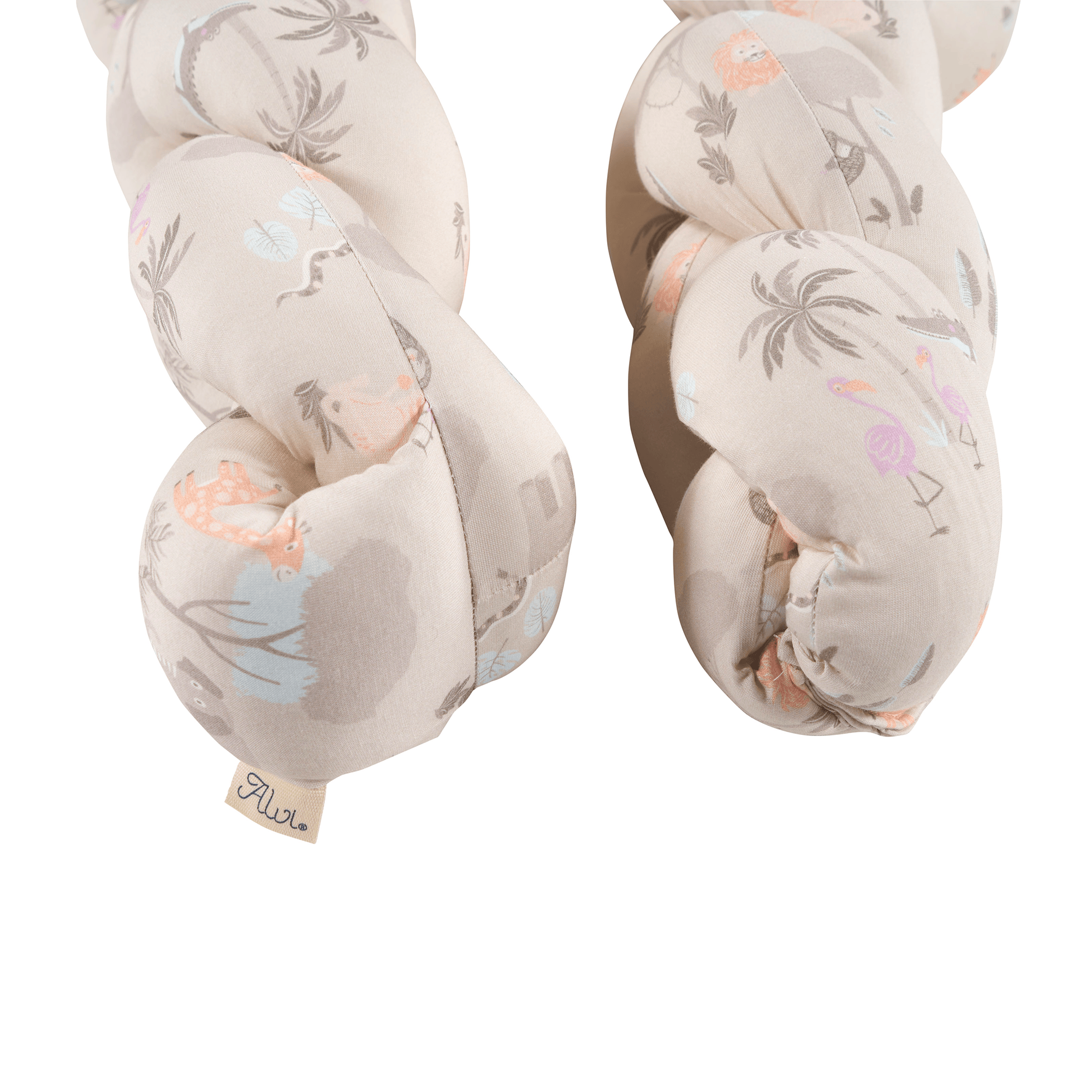 Bettschlangen geflochten, Alvi, Beige – Besonderheit: Außenstoff aus 100% Baumwolle