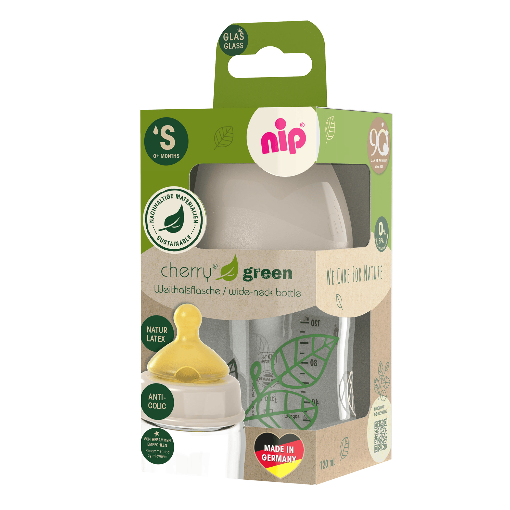 Babyfläschchen, nip, Beige – Produktansicht