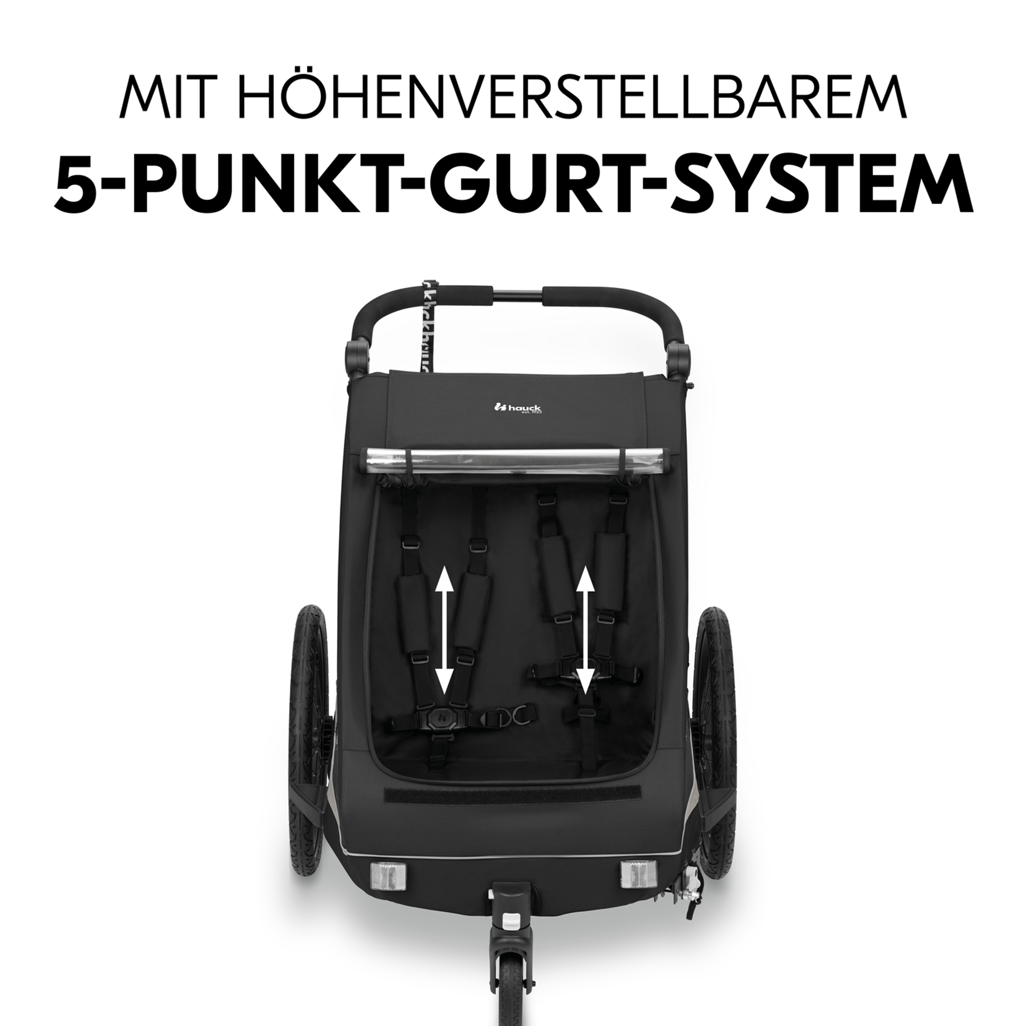 Fahrradanhänger, hauck, Schwarz – Produktansicht