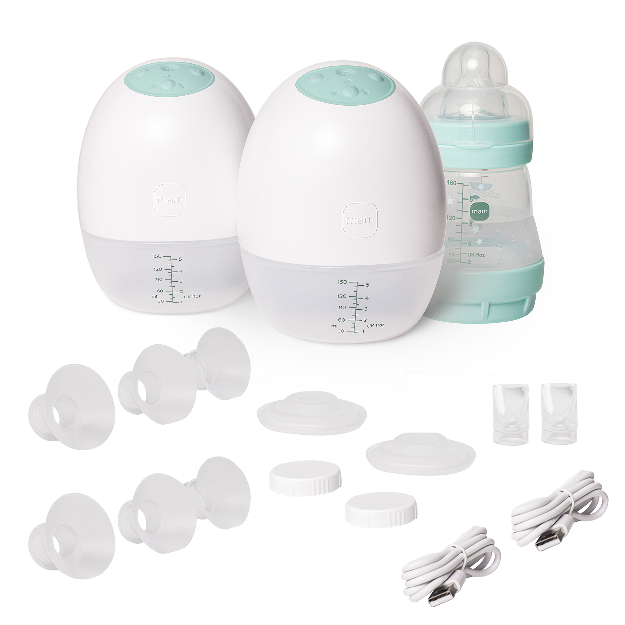 Hands Free Milchpumpen, MAM, Weiß – Produktansicht