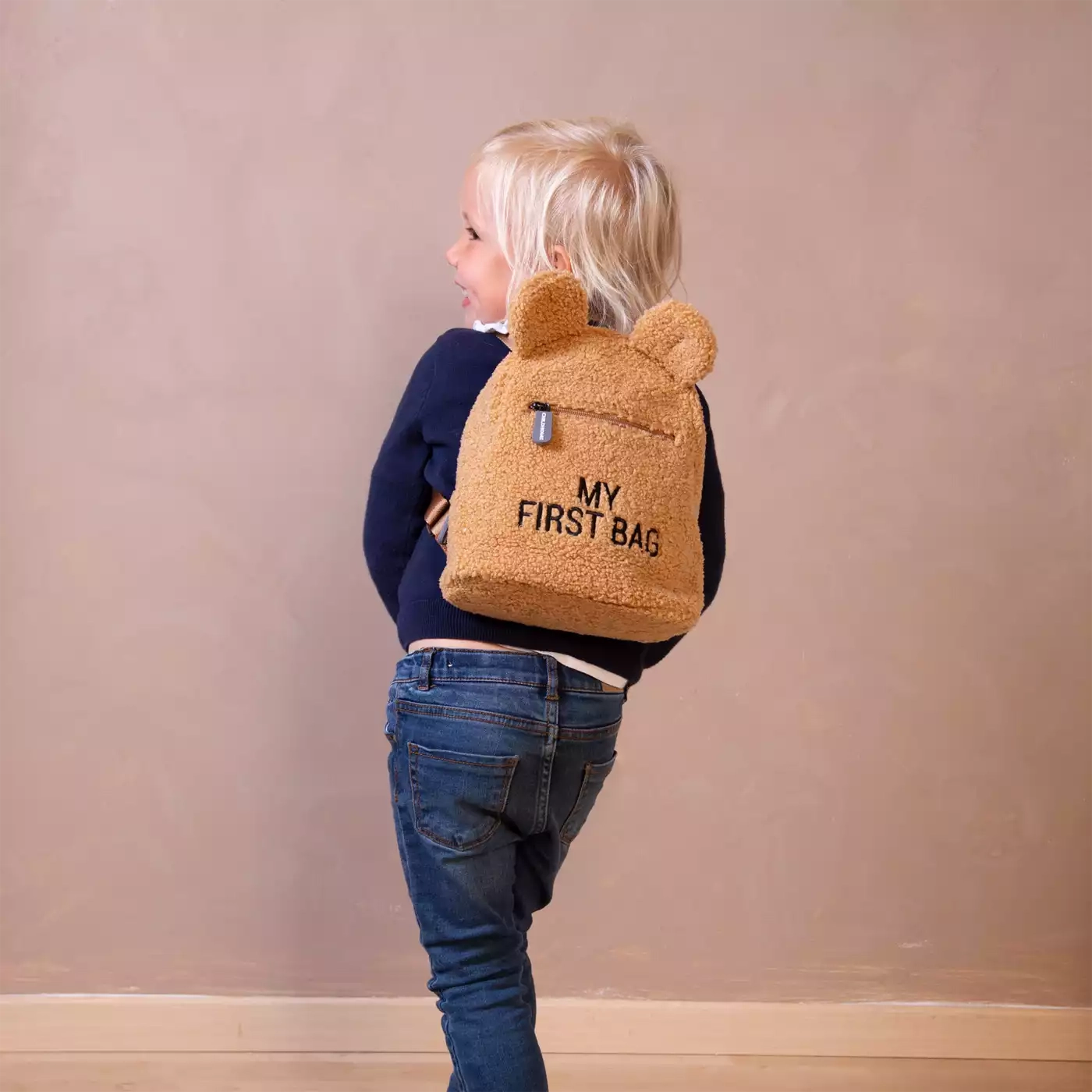 Kinderrucksäcke, CHILDHOME, Beige – Besonderheit: mit einem großen und einem kleinen Fach