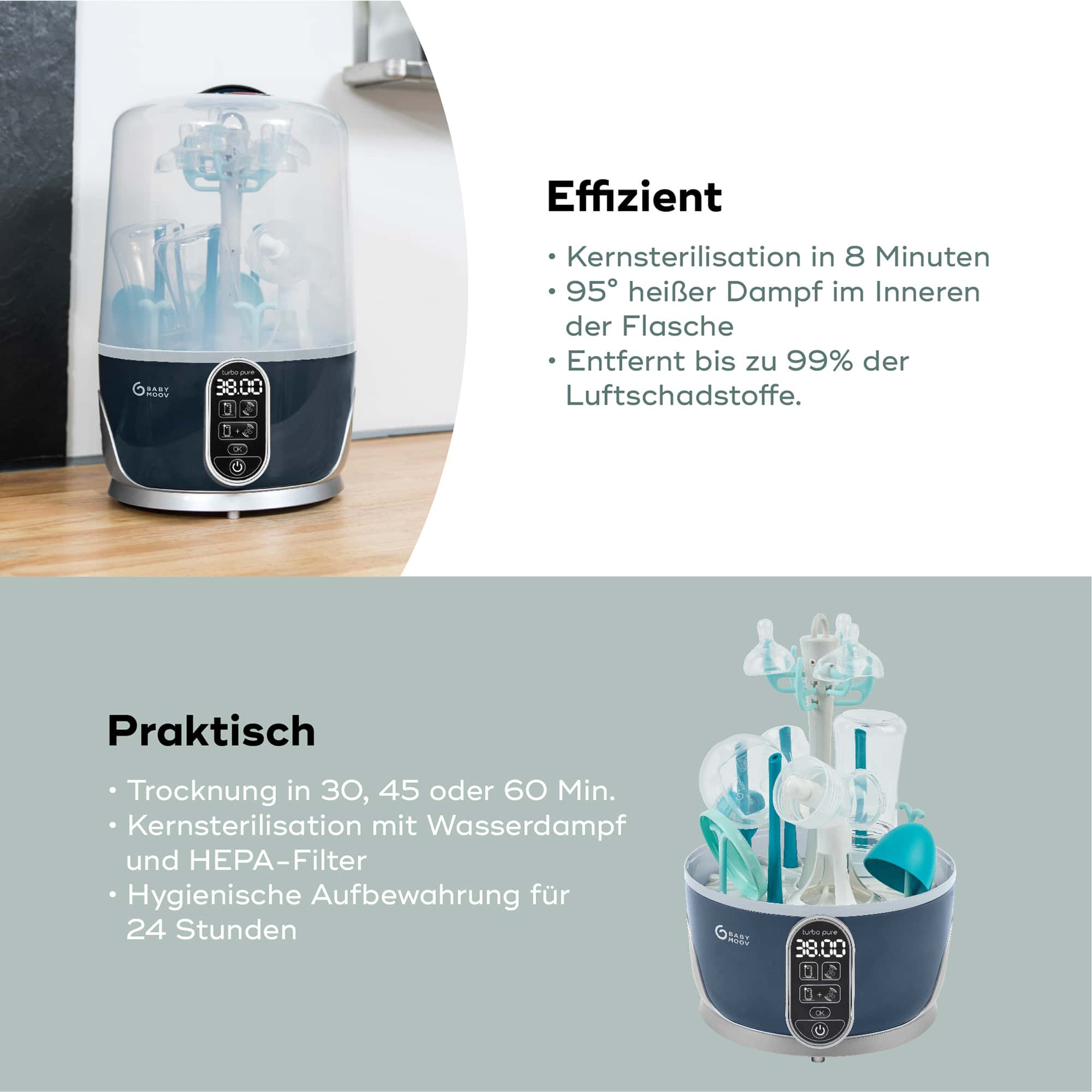 Vaporisatoren, babymoov, Blau – Produktansicht