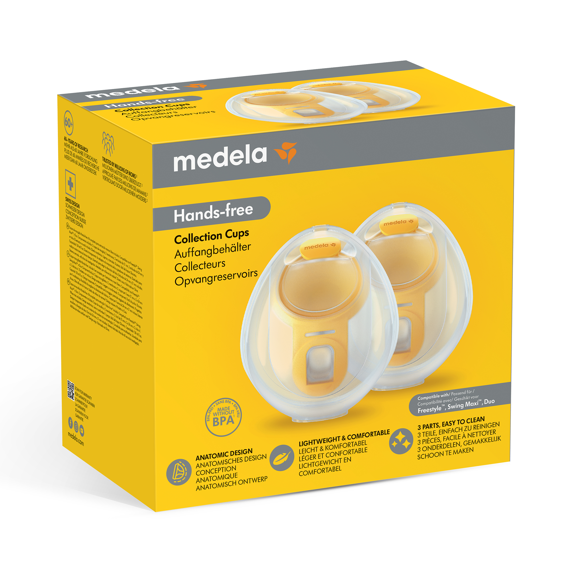 Hands Free Milchpumpen, medela, Gelb – Produktansicht