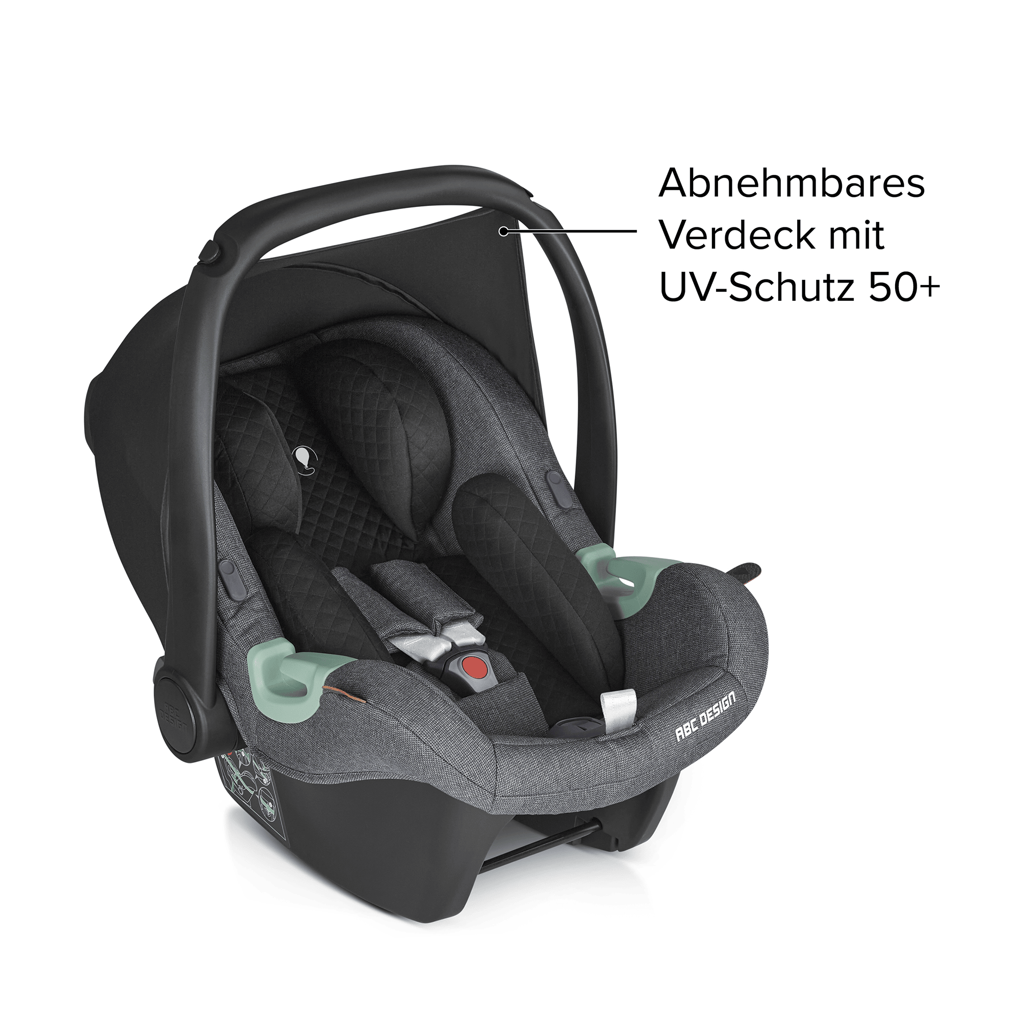 Babyschalen 0-13 kg, Gruppe 0+, ABC DESIGN, Grau – Produktansicht