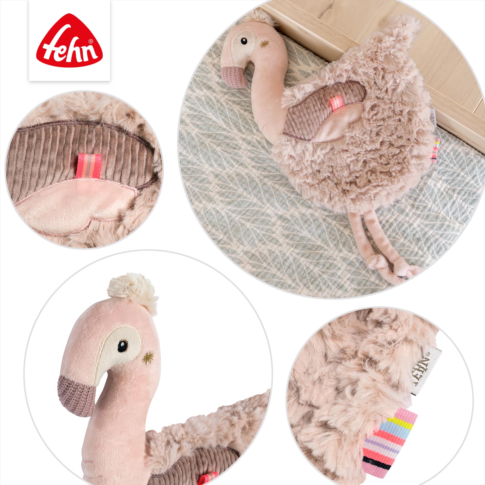 Schmusetücher, fehn, Pink – Produktansicht