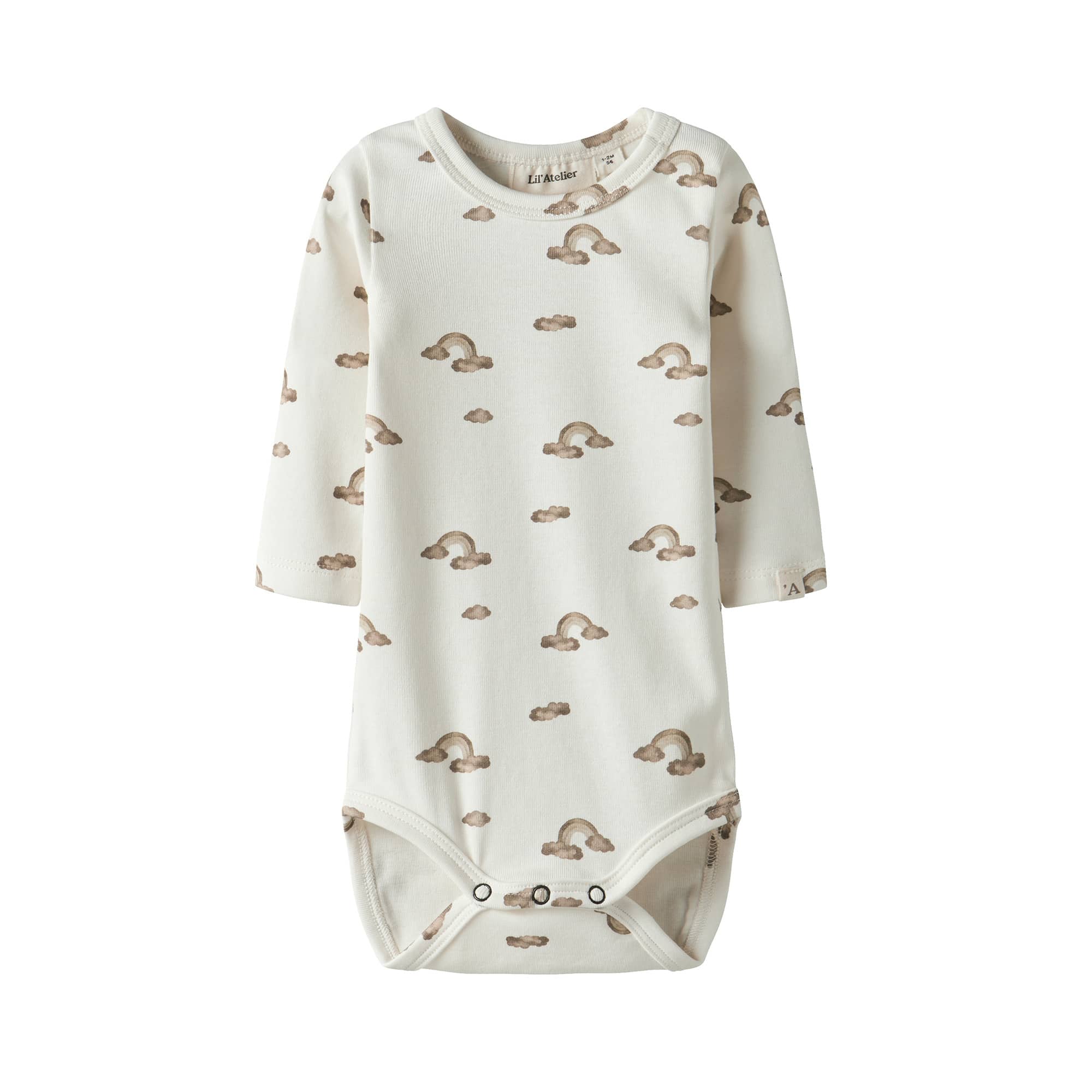 Langarmbodys, Lil' Atelier, Weiß – Besonderheit: Druckknöpfe erleichtern das An- und Ausziehen