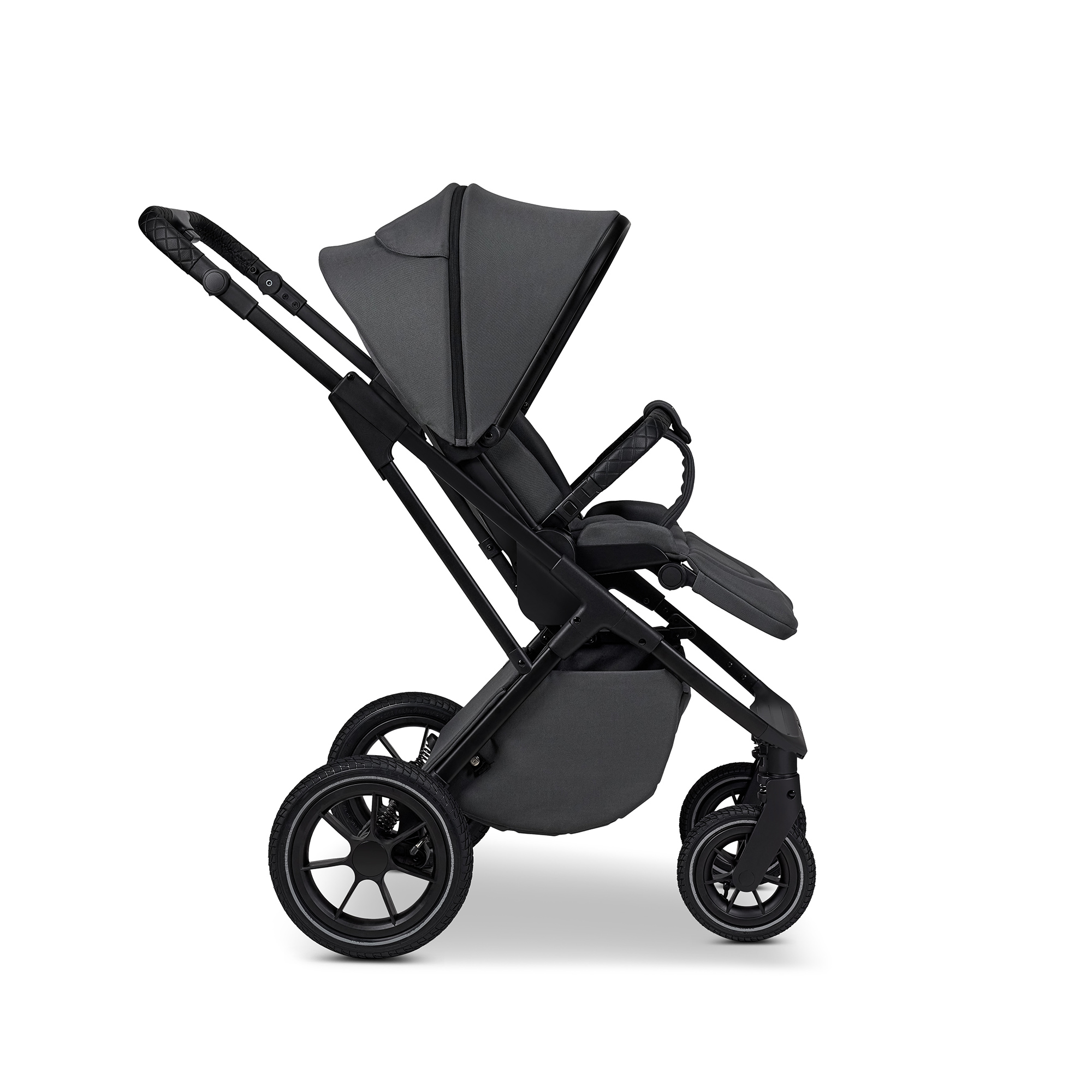 Kombi-Kinderwagen, MOON, Grau – Produktansicht