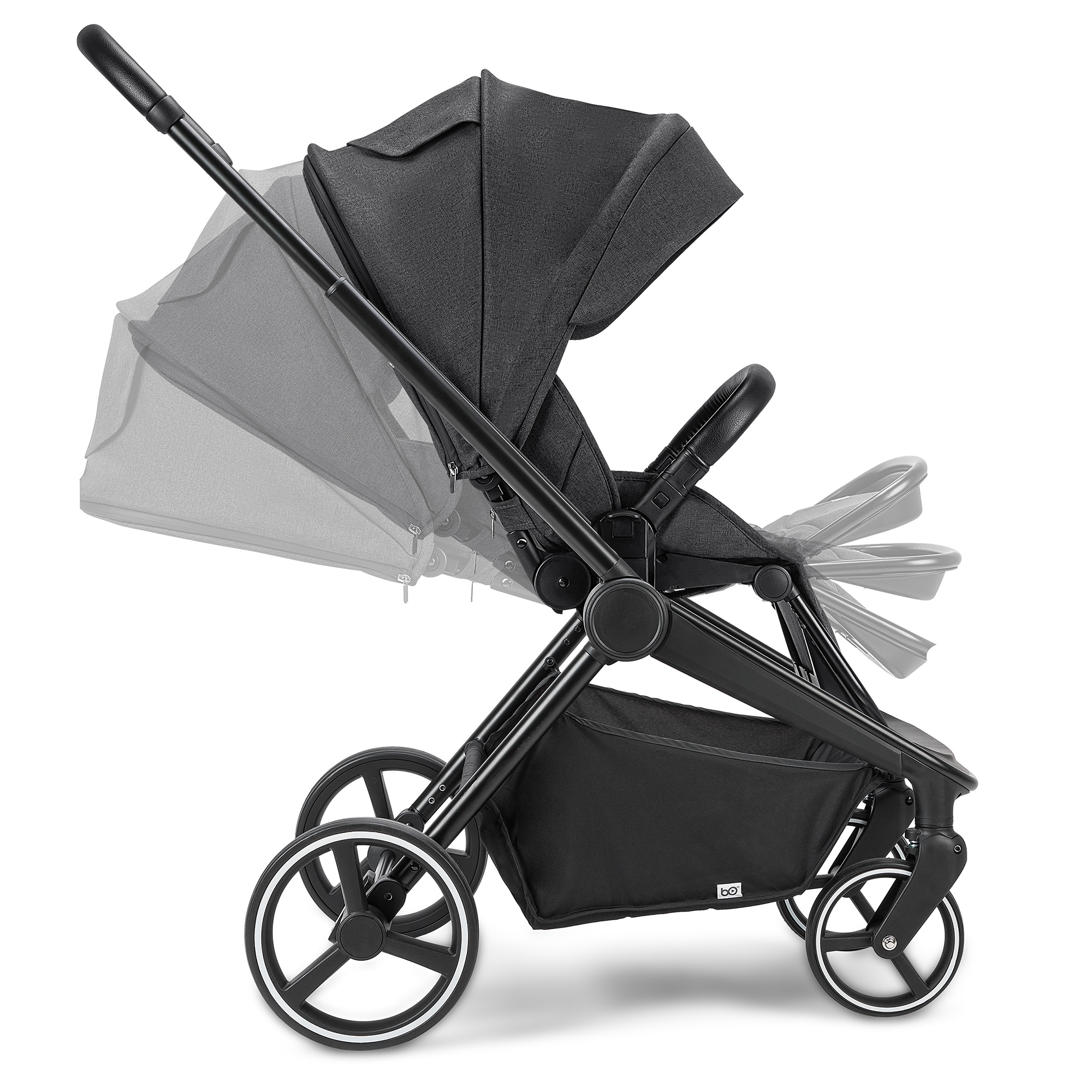Kombi-Kinderwagen, B.O. StartKlar, Schwarz – Produktansicht