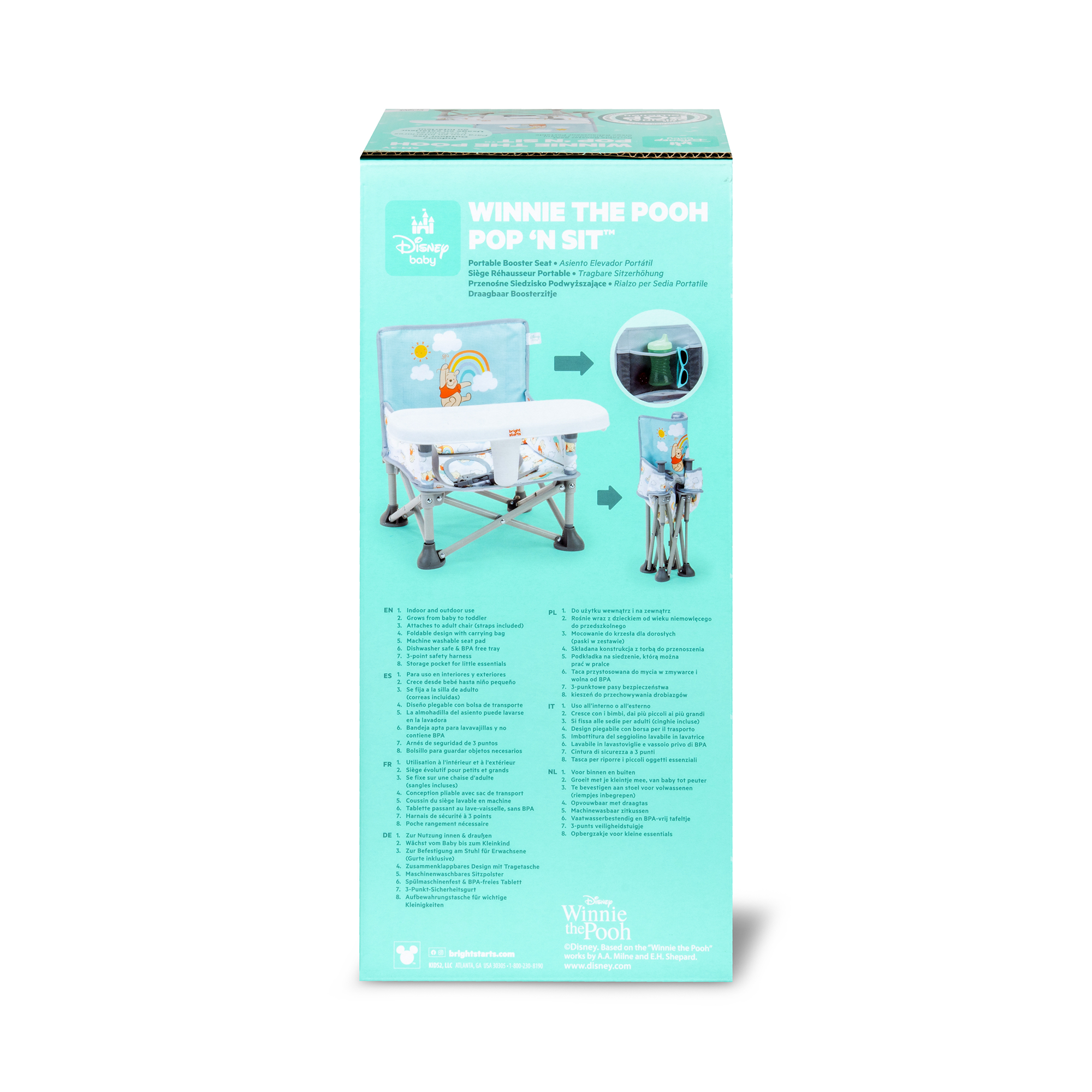 Reisehochstühle, BrightStarts, Grau – Produktansicht