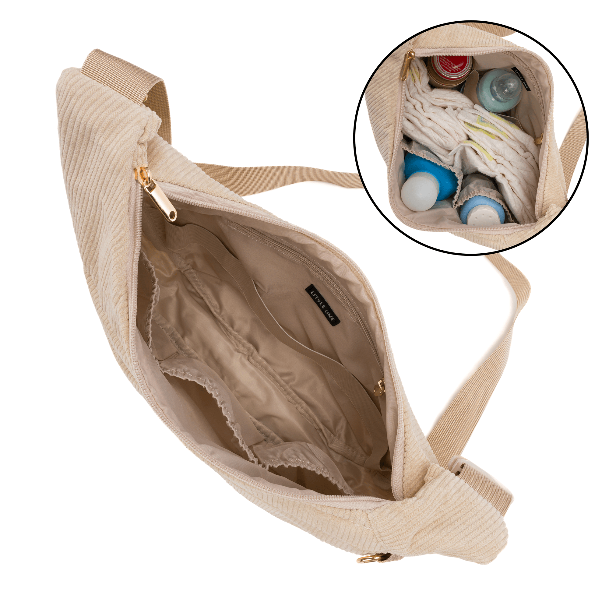 Wickeltaschen beige, LITTLE ONE, Beige – Produktansicht