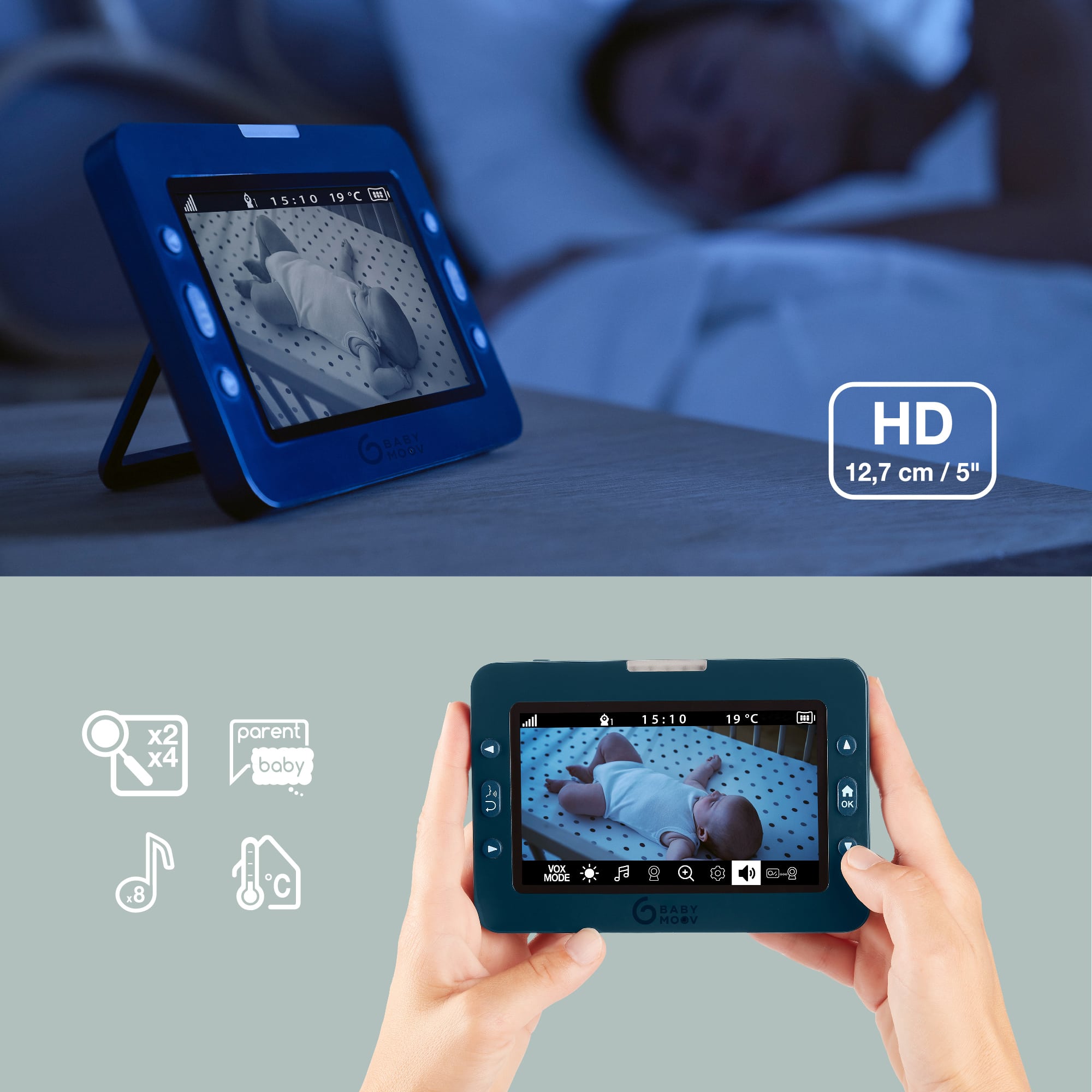 Video Babyphone, babymoov, Blau – Produktansicht