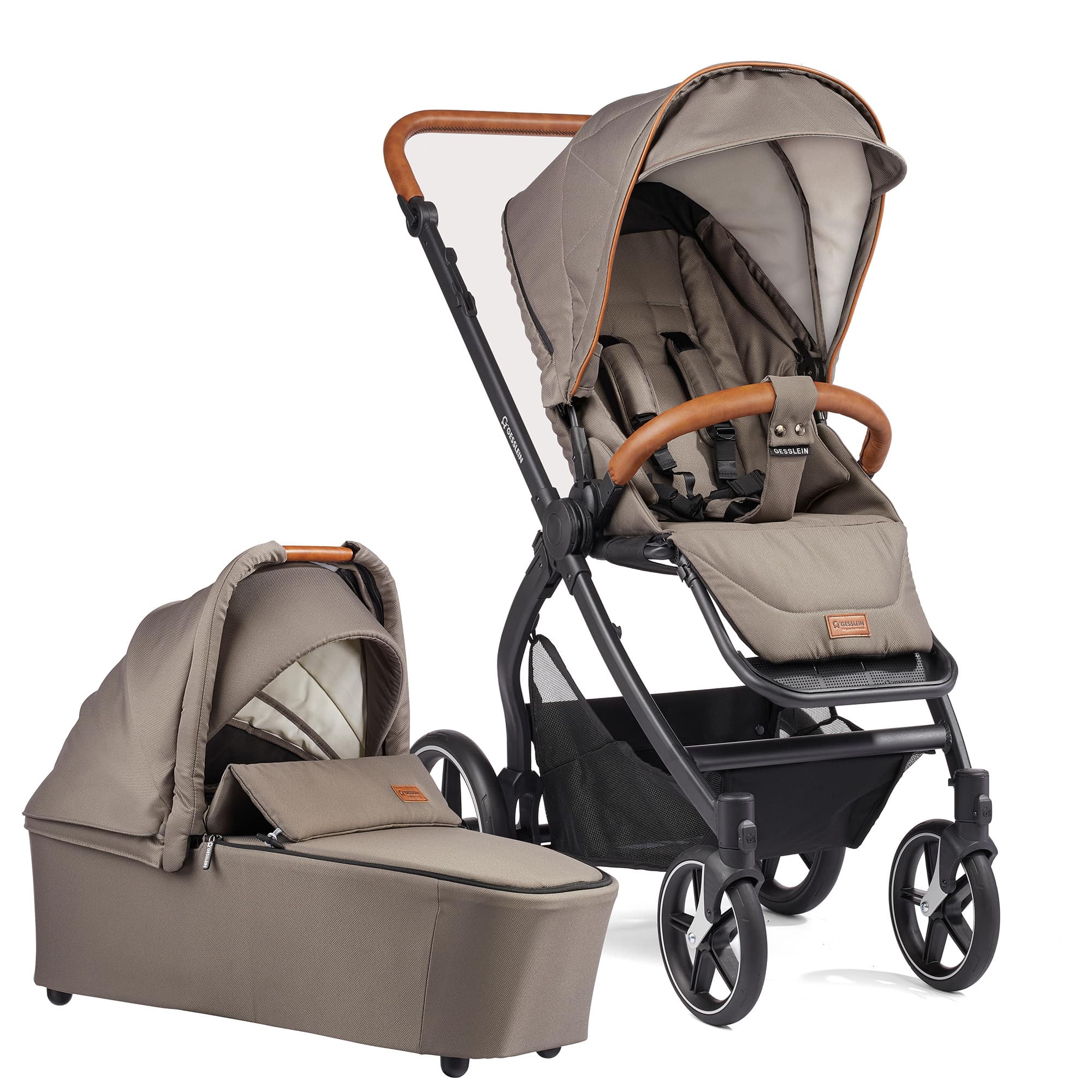 Kombi-Kinderwagen, GESSLEIN, Beige – Produktansicht
