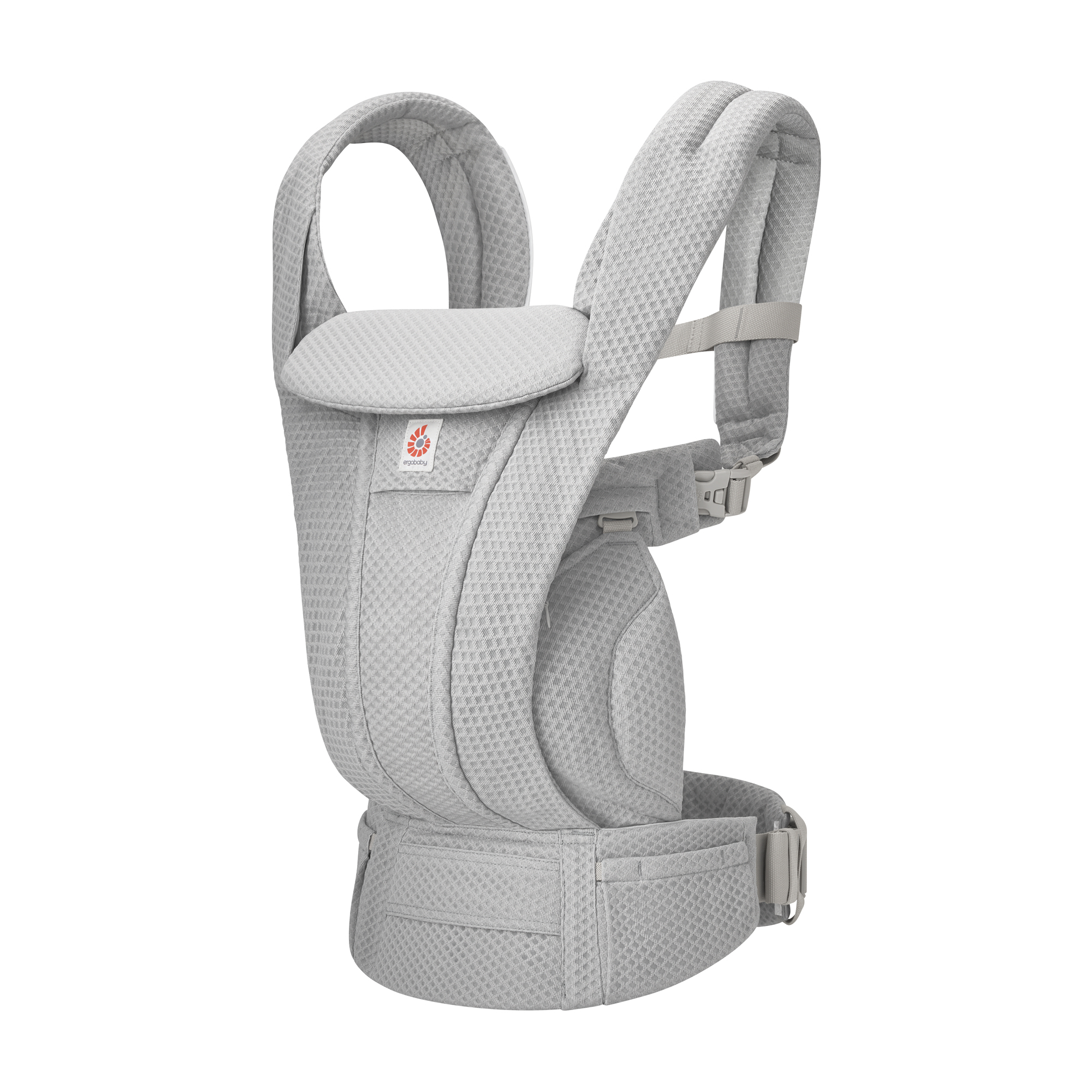 Fullbuckle Tragen, ERGObaby, Grau – Besonderheit: 4 ergonomische Tragepositionen (nach innen, nach außen, auf dem Rücken, auf der Hüfte) mit Lendenwirbelstütze zur Entlastung des Trägers