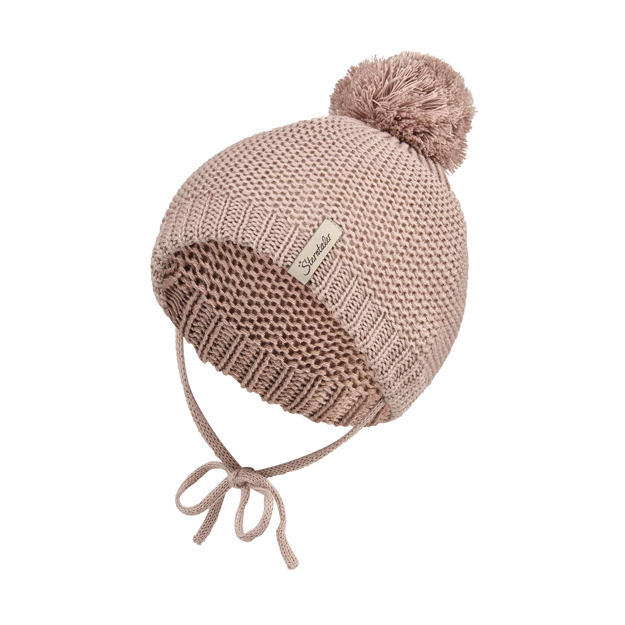 Strickmützen, Sterntaler, Beige – Besonderheit: aus Baumwollmischgewebe 