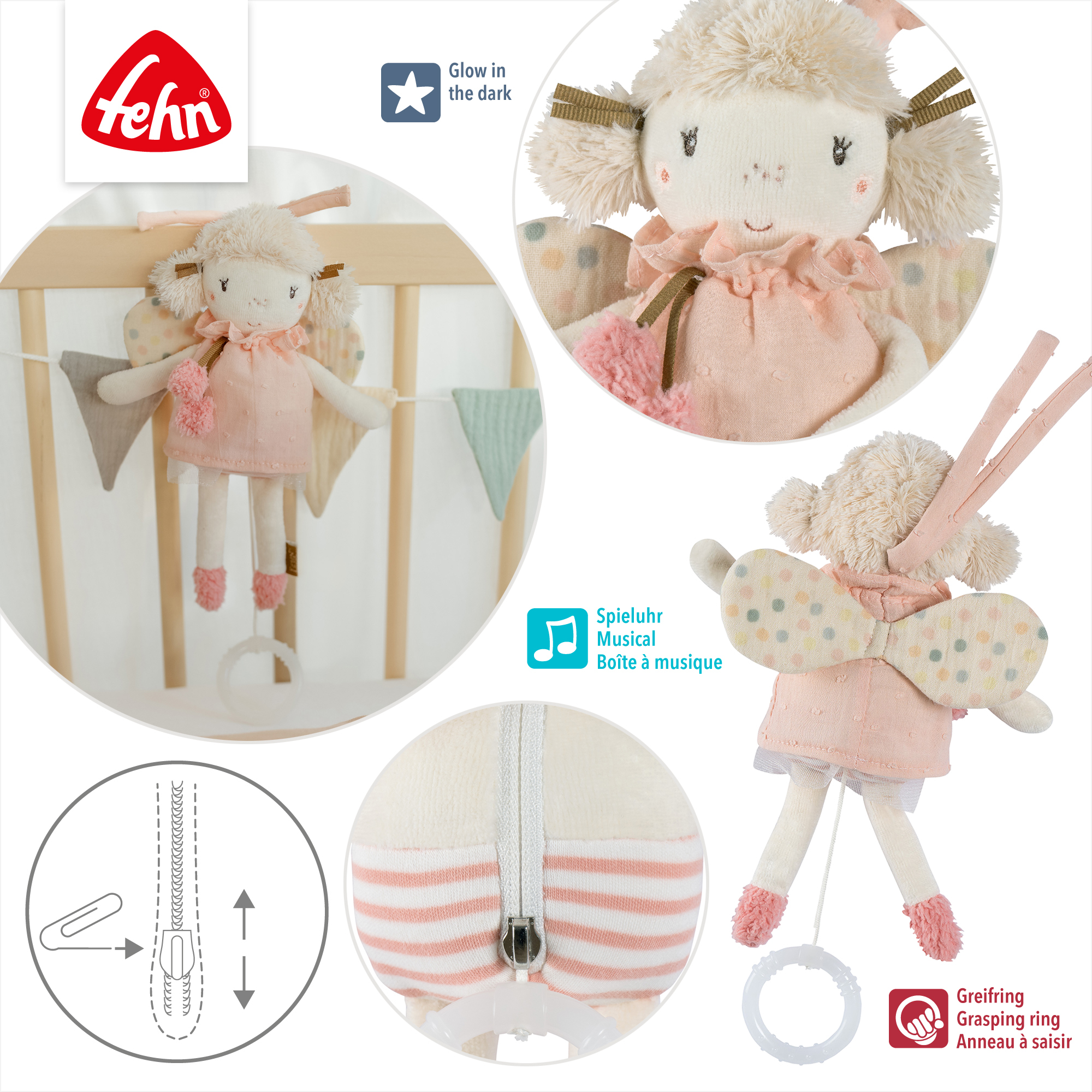 Spieluhren, fehn, Pink – Produktansicht