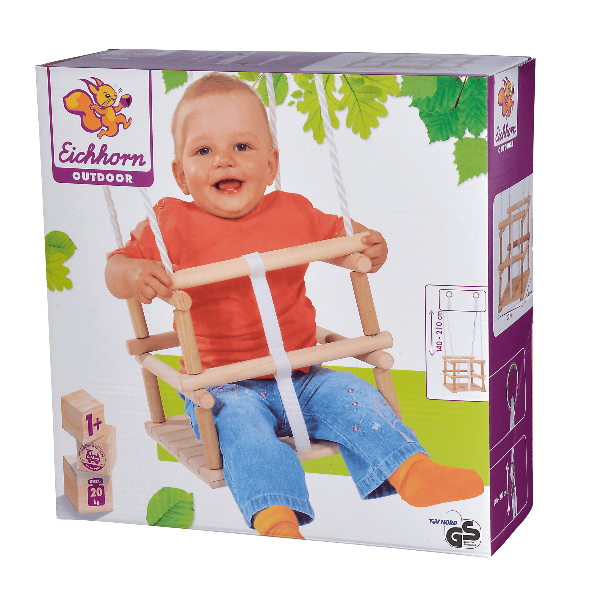 Schaukeln, Eichhorn, Braun – Produktansicht
