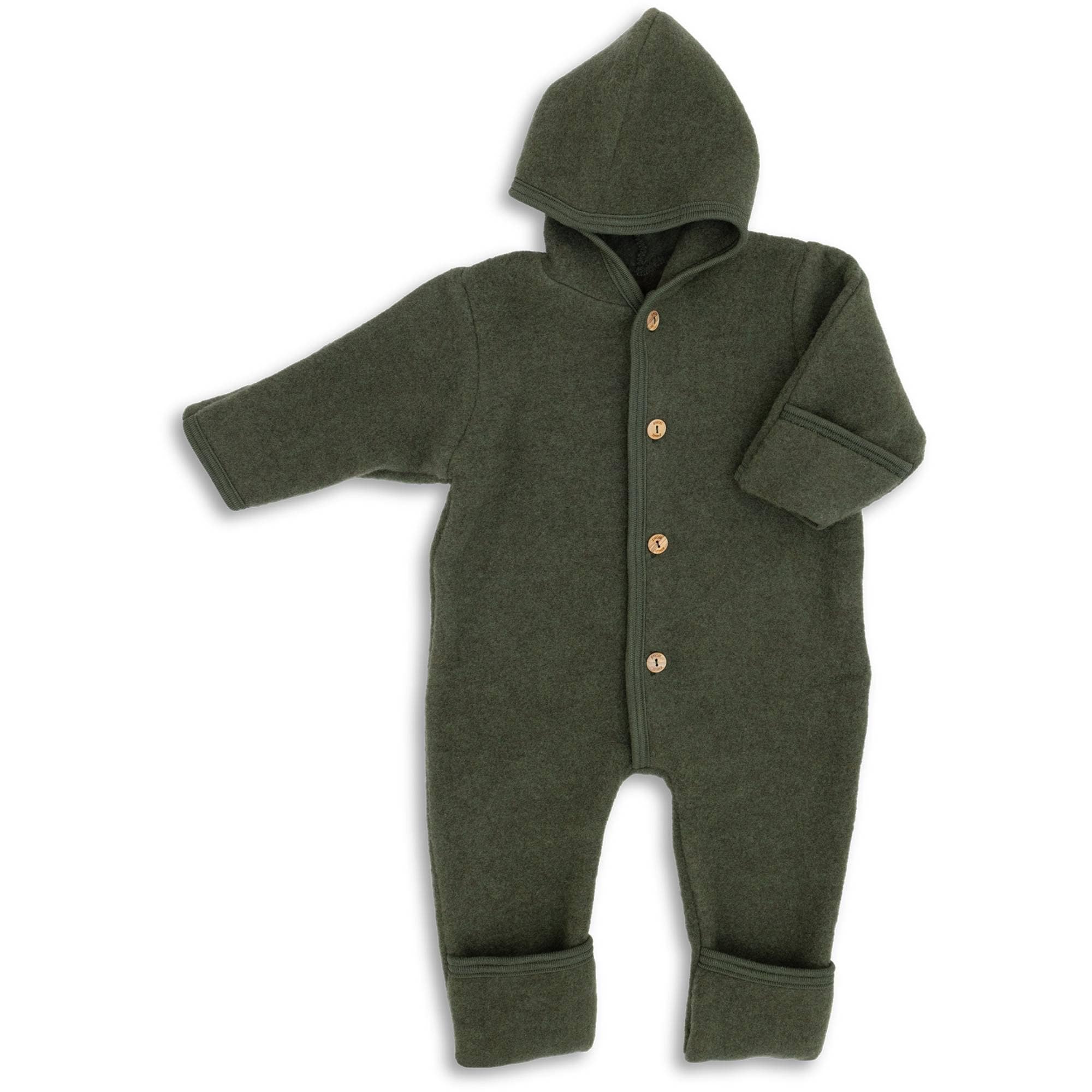 Fleece Overalls, ENGEL, Grün – Produktansicht