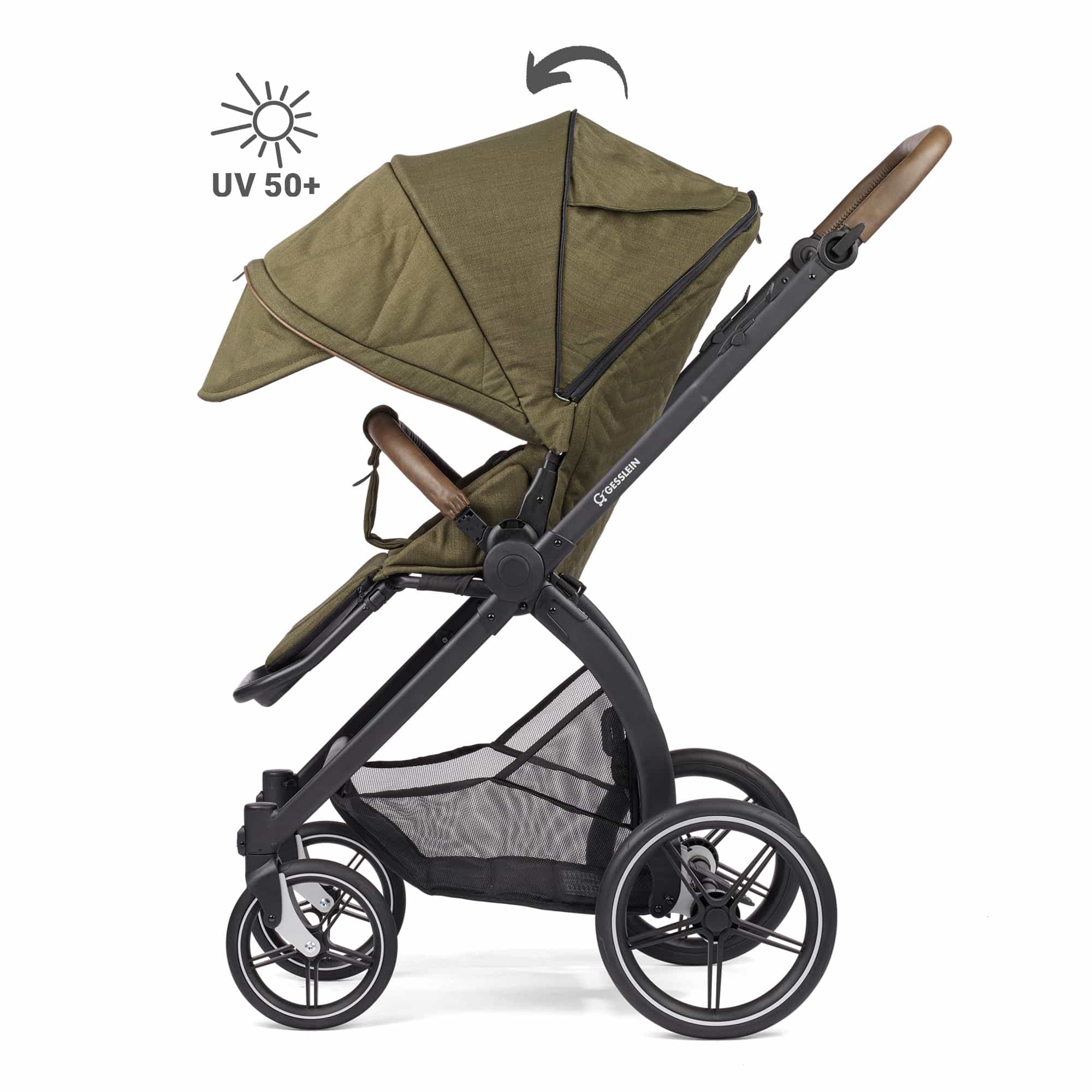 Kombi-Kinderwagen, GESSLEIN, Grün – Produktansicht