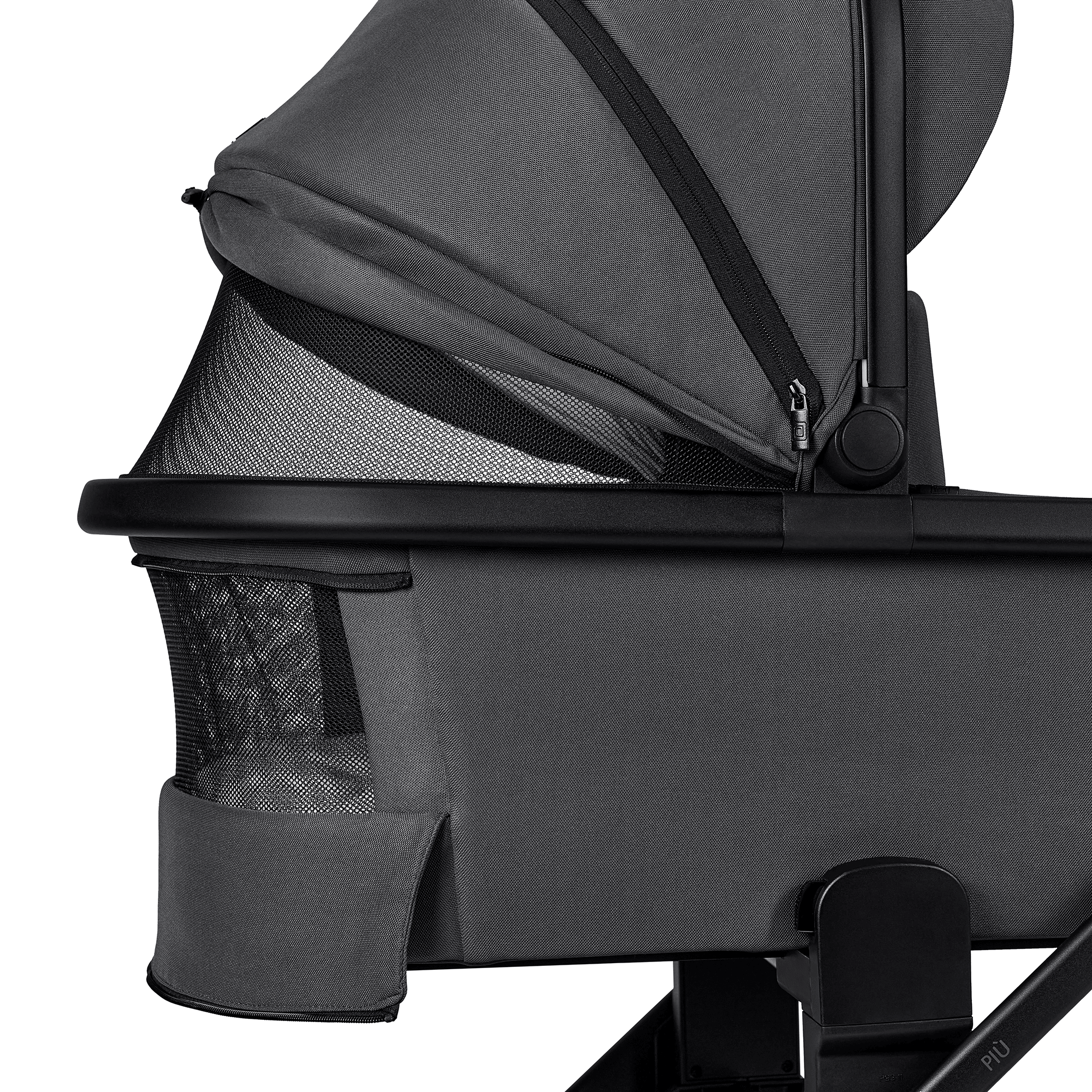 Kombi-Kinderwagen, MOON, Grau – Produktansicht