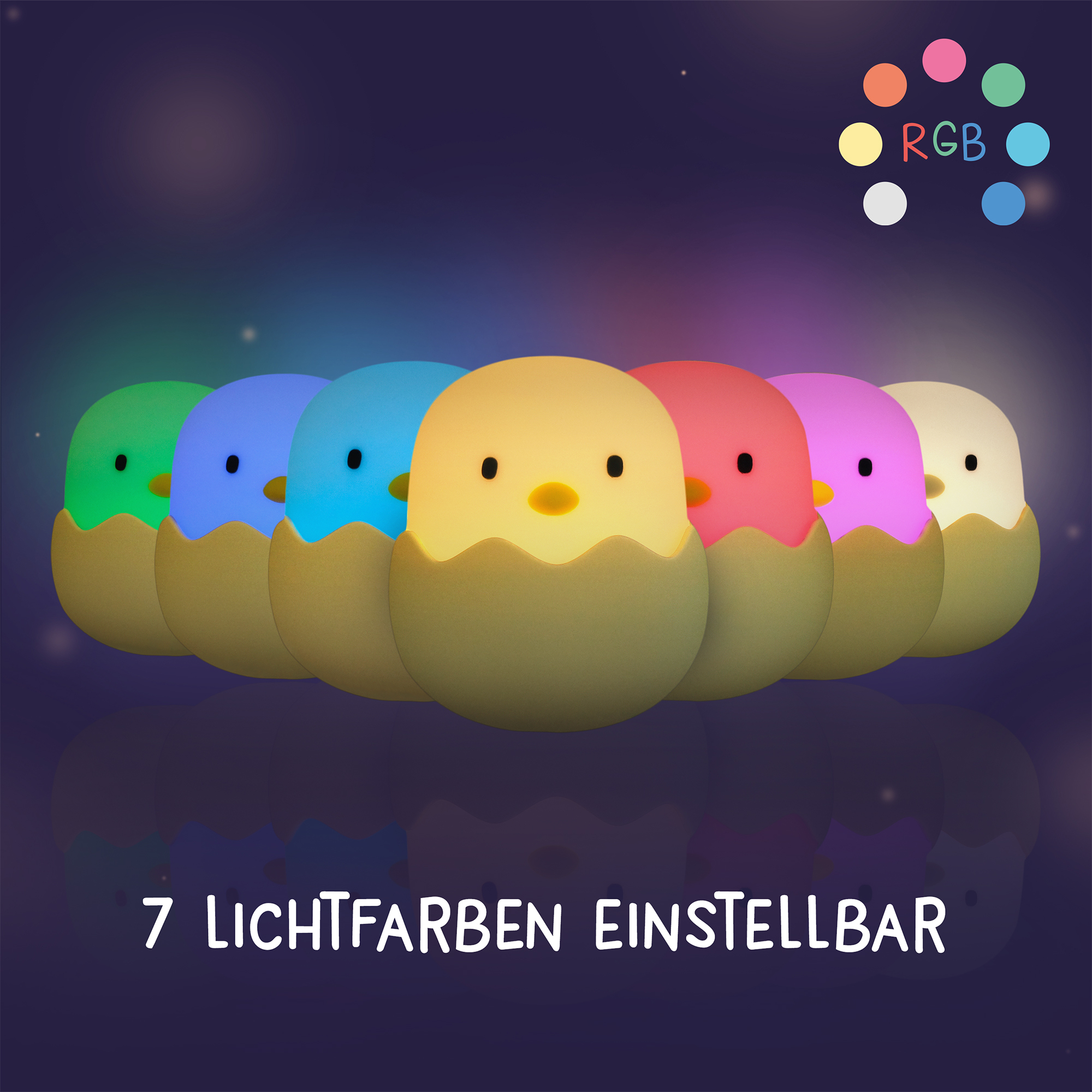 Nachtlichter, MegaLight, Gelb – Produktansicht