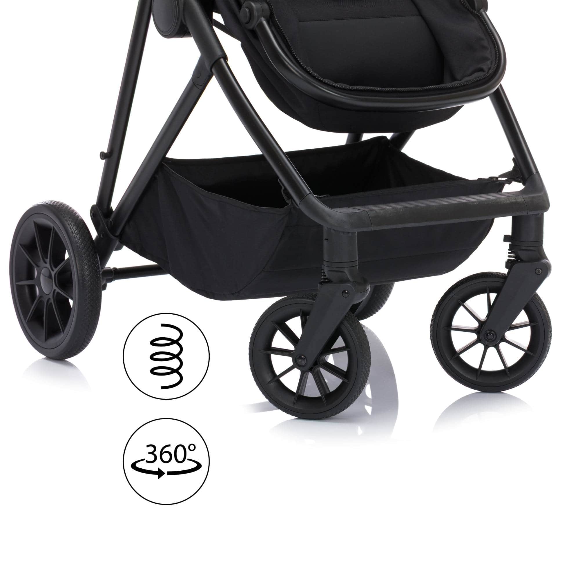 Kombi-Kinderwagen, LITTLE ONE, Schwarz – Produktansicht