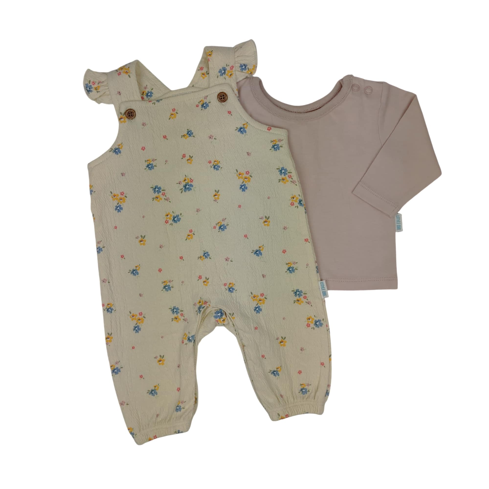 Strampler, LITTLE ONE, Grün – Besonderheit: Set bestehend aus Strampler und Langarmshirt