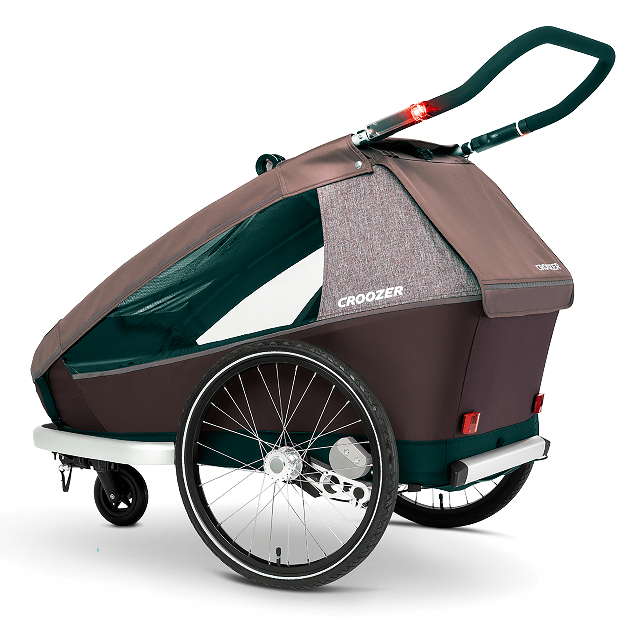 Fahrradanhänger, Croozer, Rot – Besonderheit: Climatex® Sitz & Croozer AirPad® Federung
