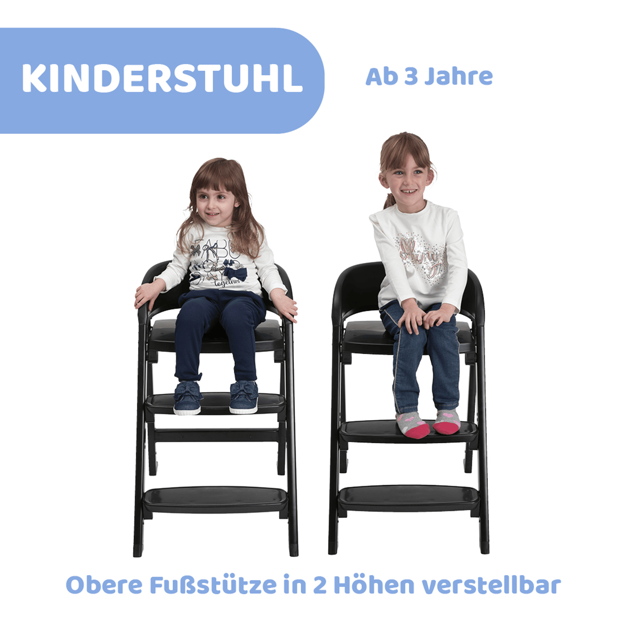 Klapphochstühle, chicco, Grau – Produktansicht