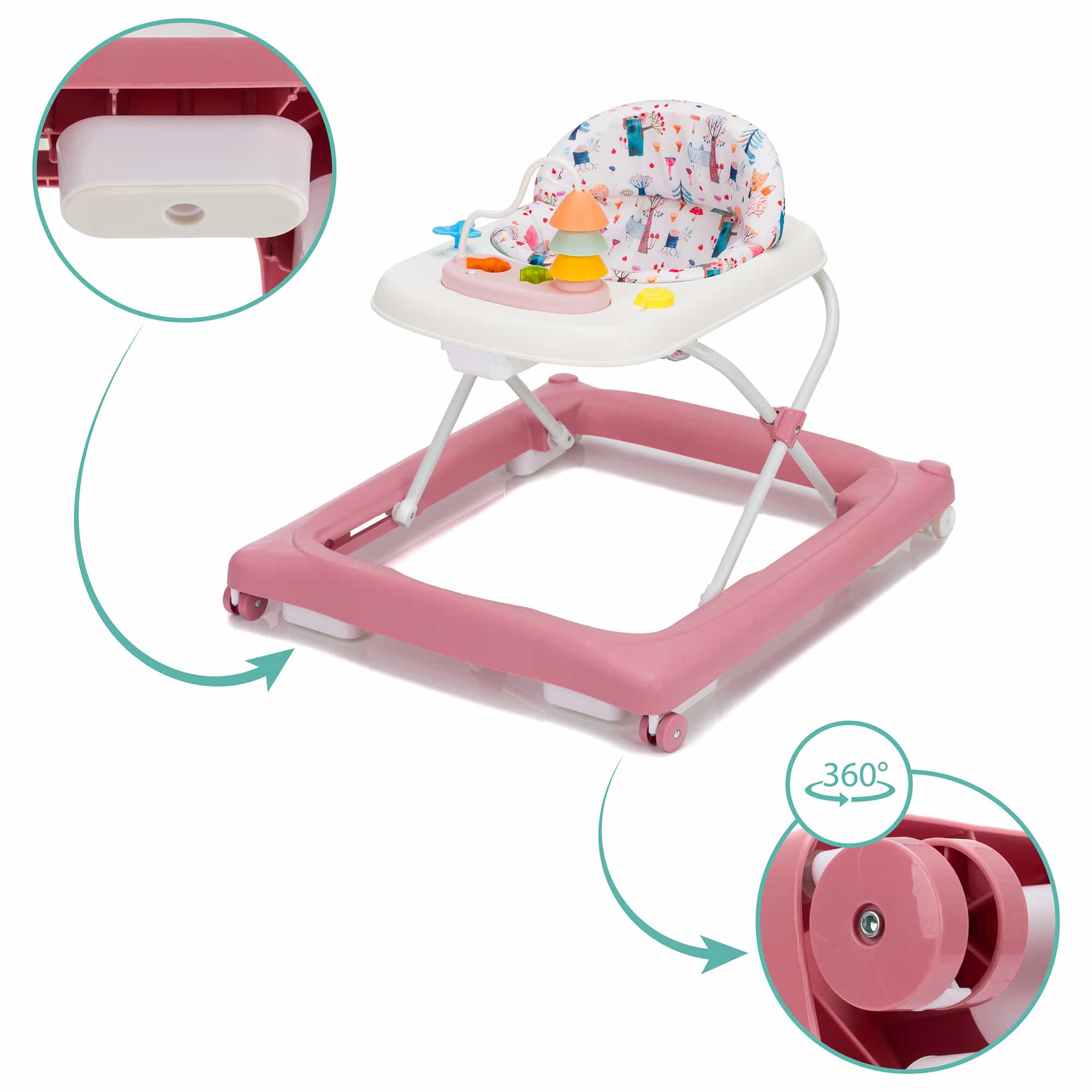 Lauflernwagen, fillikid, Pink – Produktansicht