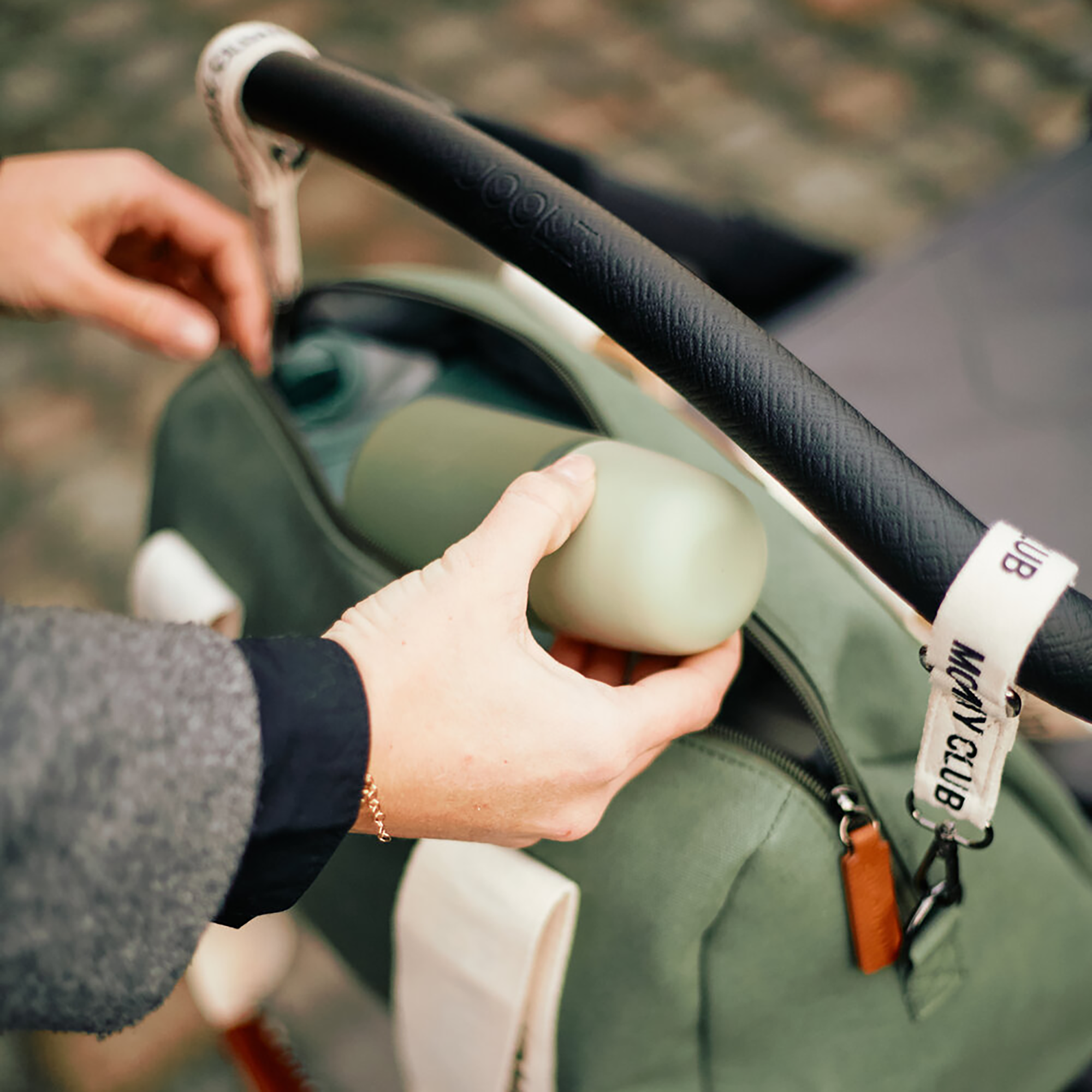 Wickeltaschen, CHILDHOME, Grün – Produktansicht