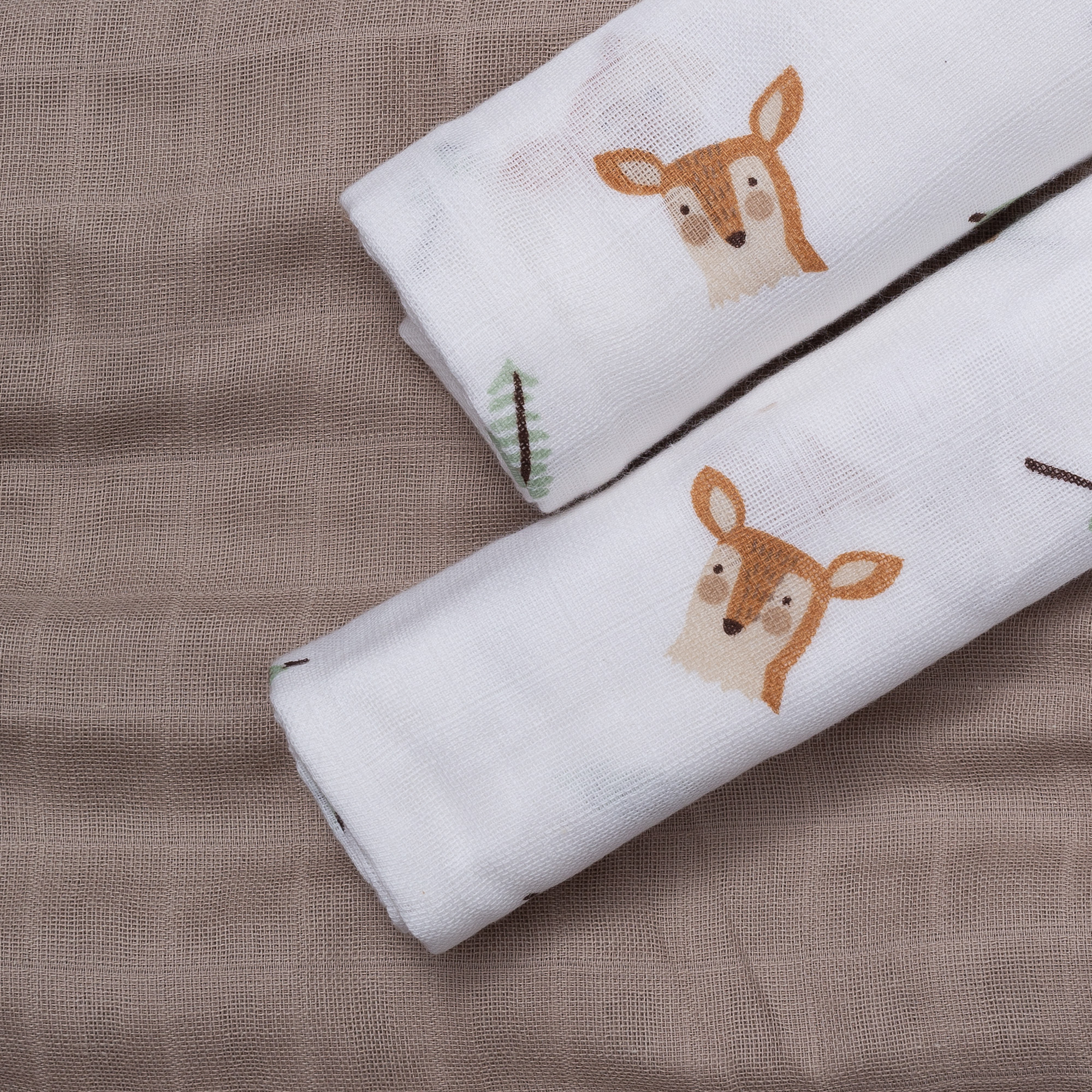 Mullwindeln, LITTLE ONE, Braun – Produktansicht