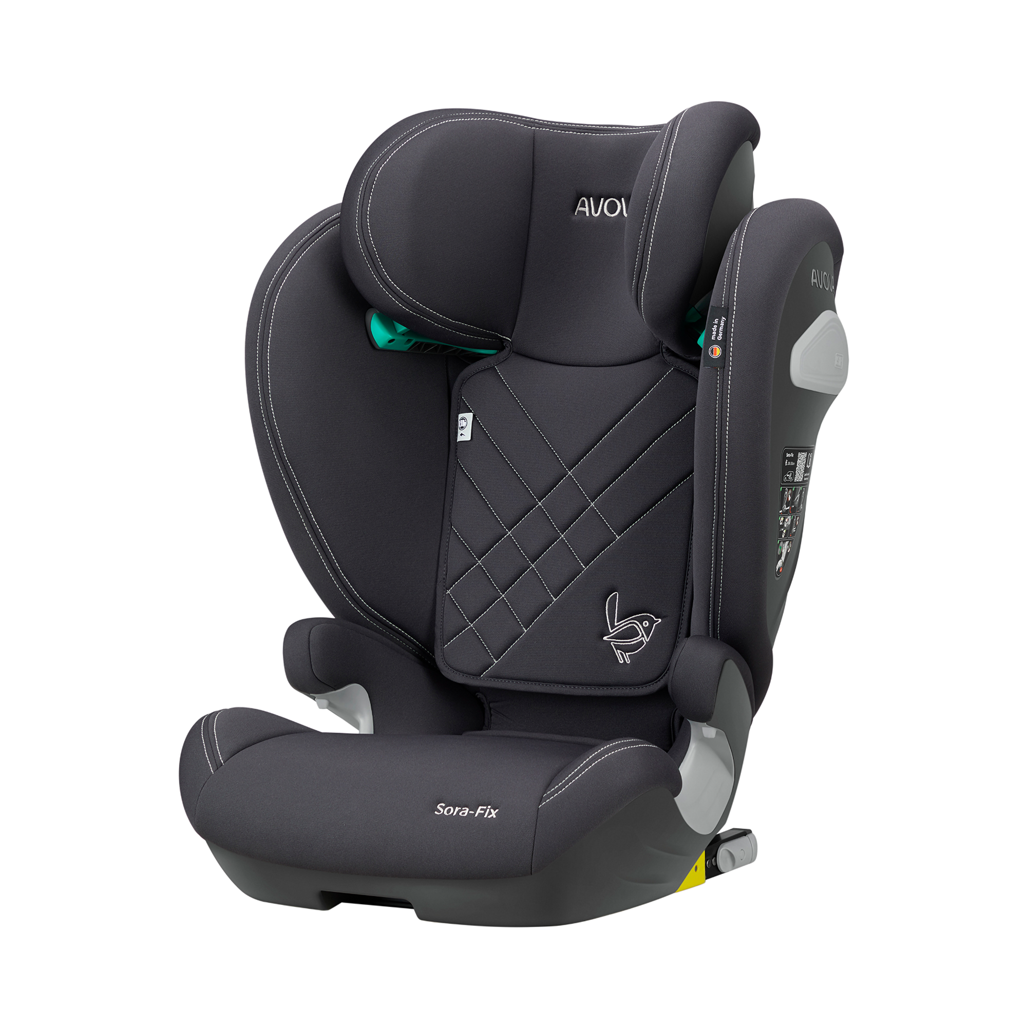 Kindersitze 15-36 kg, Gruppe 2/3, AVOVA, Grau – Produktansicht