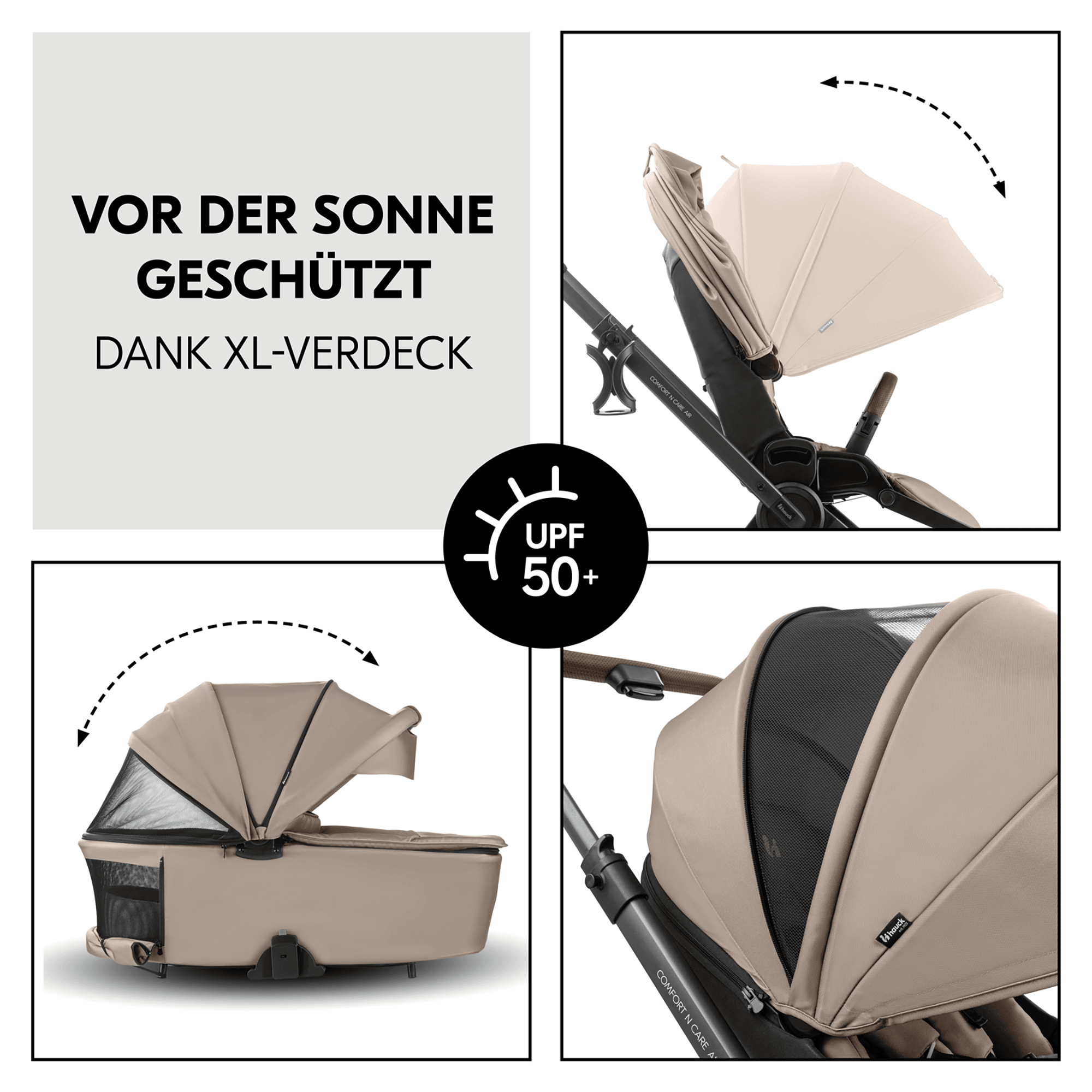 Kombi-Kinderwagen, hauck, Beige – Produktansicht