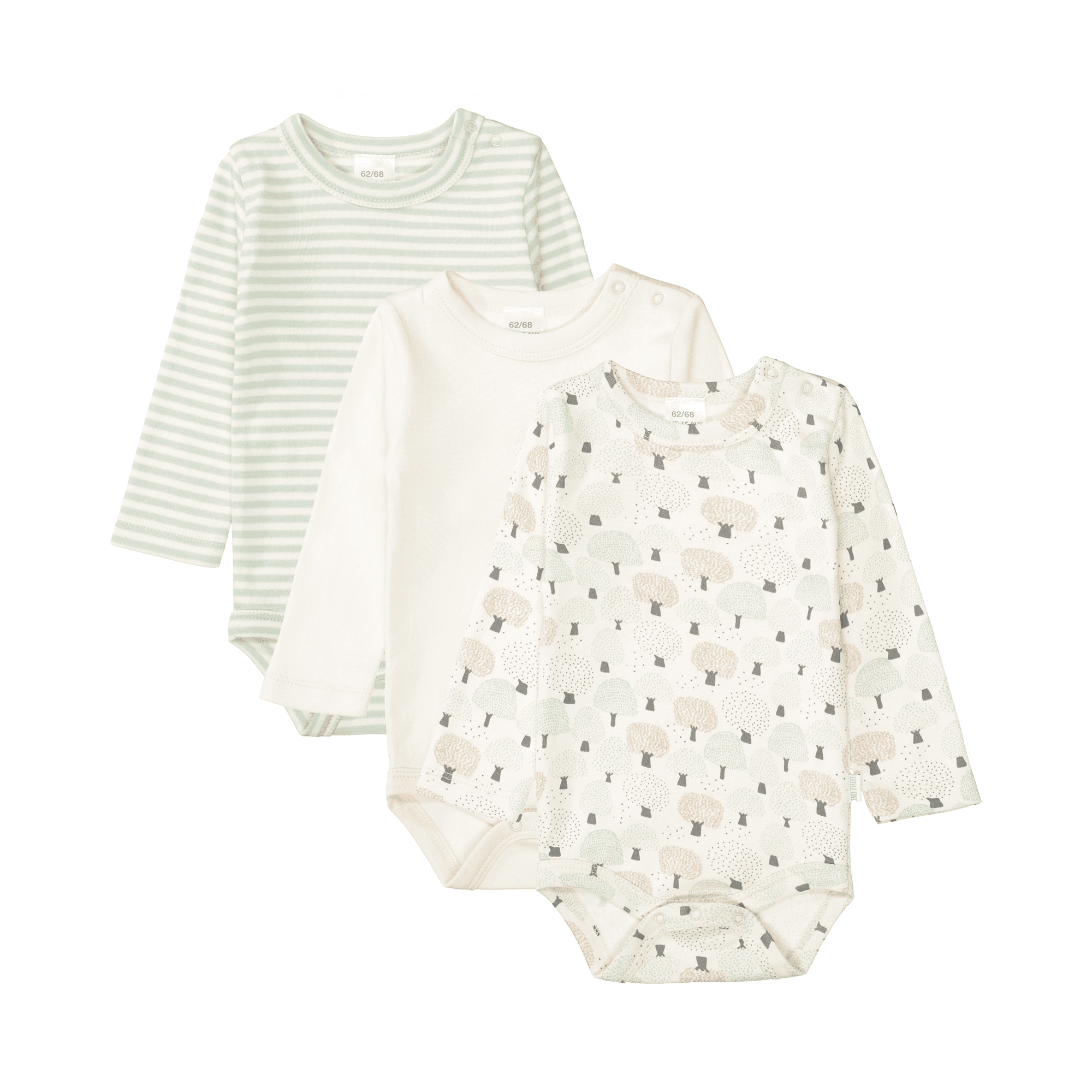3er-Set Langarmbodys LITTLE ONE Beige M2000587368300 1