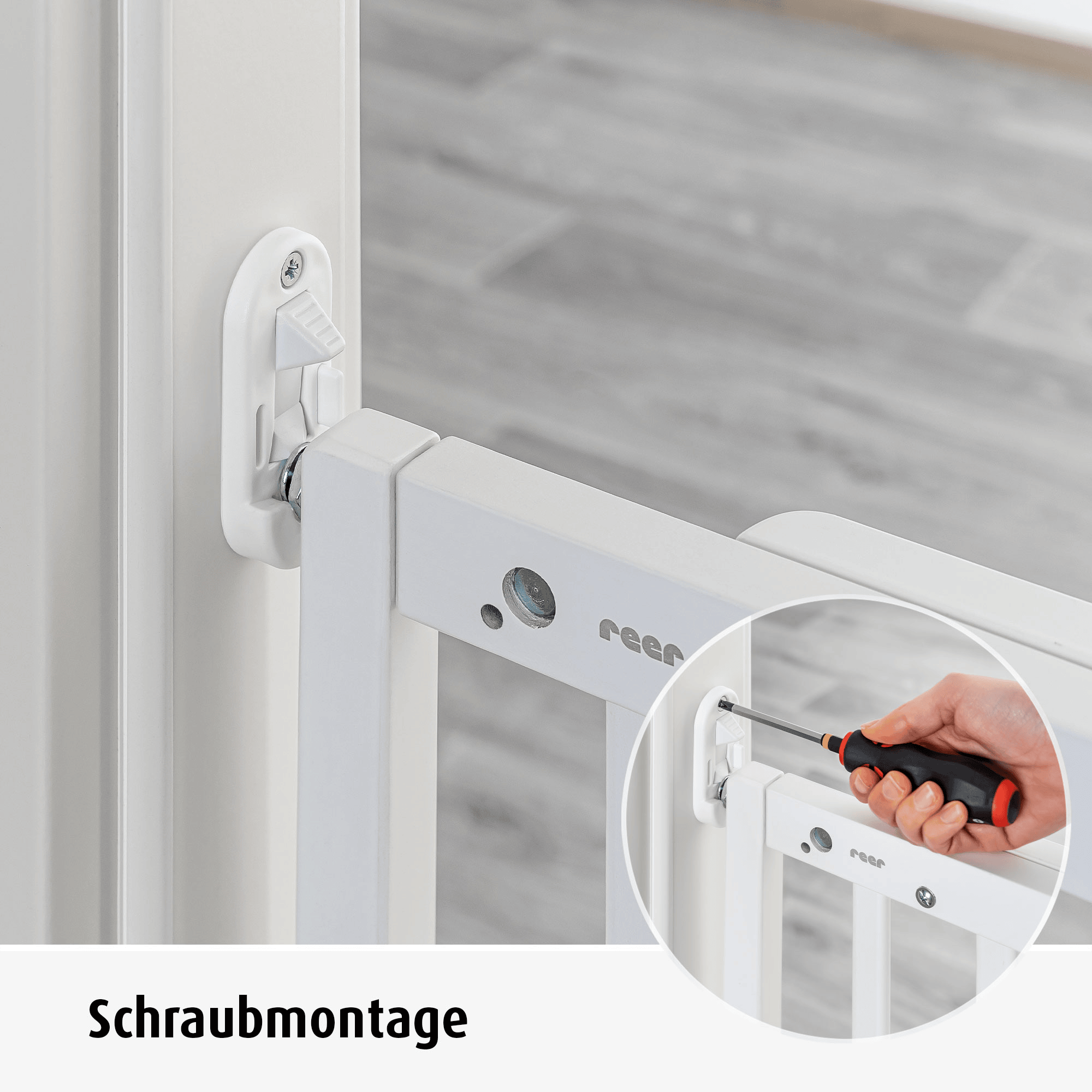 Tür- & Treppenschutzgitter, reer, Weiß – Produktansicht