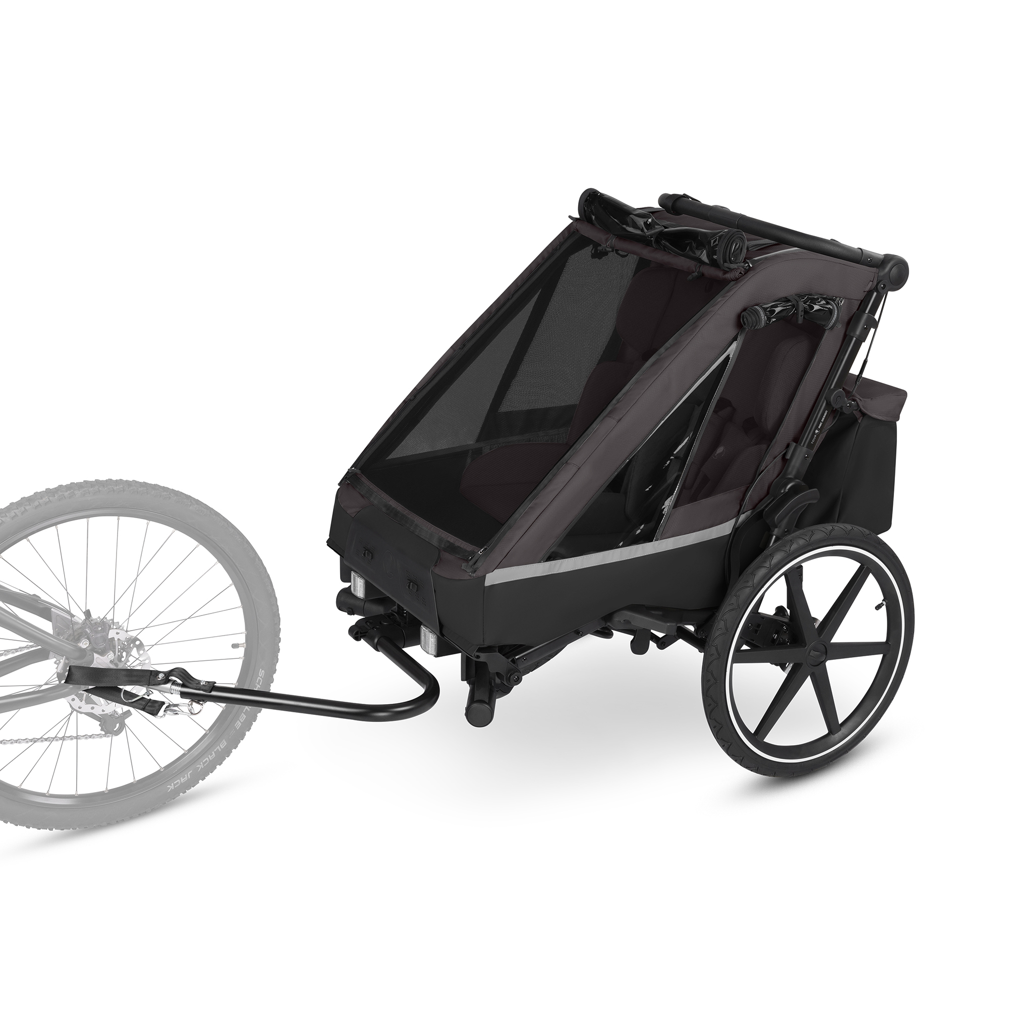 ABC DESIGN, Braun – Besonderheit: 3in1 Fahrradanhänger: zum Spazierengehen, Joggen & Radfahren