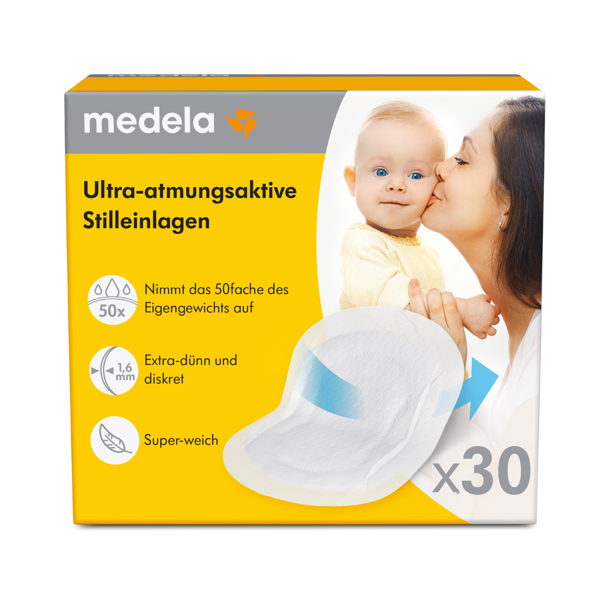 Stilleinlagen, medela, Weiß – Besonderheit: maximale Saugfähigkeit