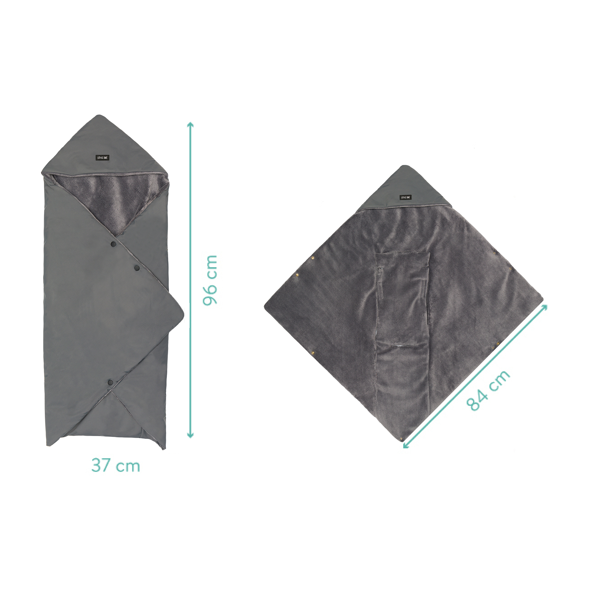 Einschlagdecken & Decken, LITTLE ONE, Grau – Produktansicht