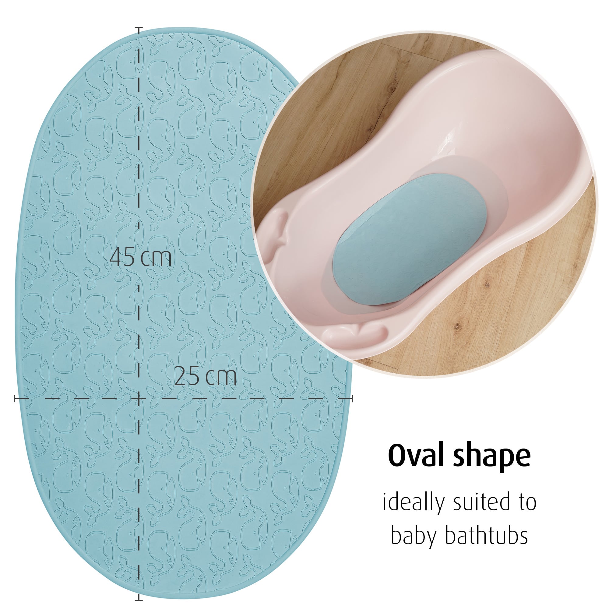Badewannen, reer, Blau – Produktansicht