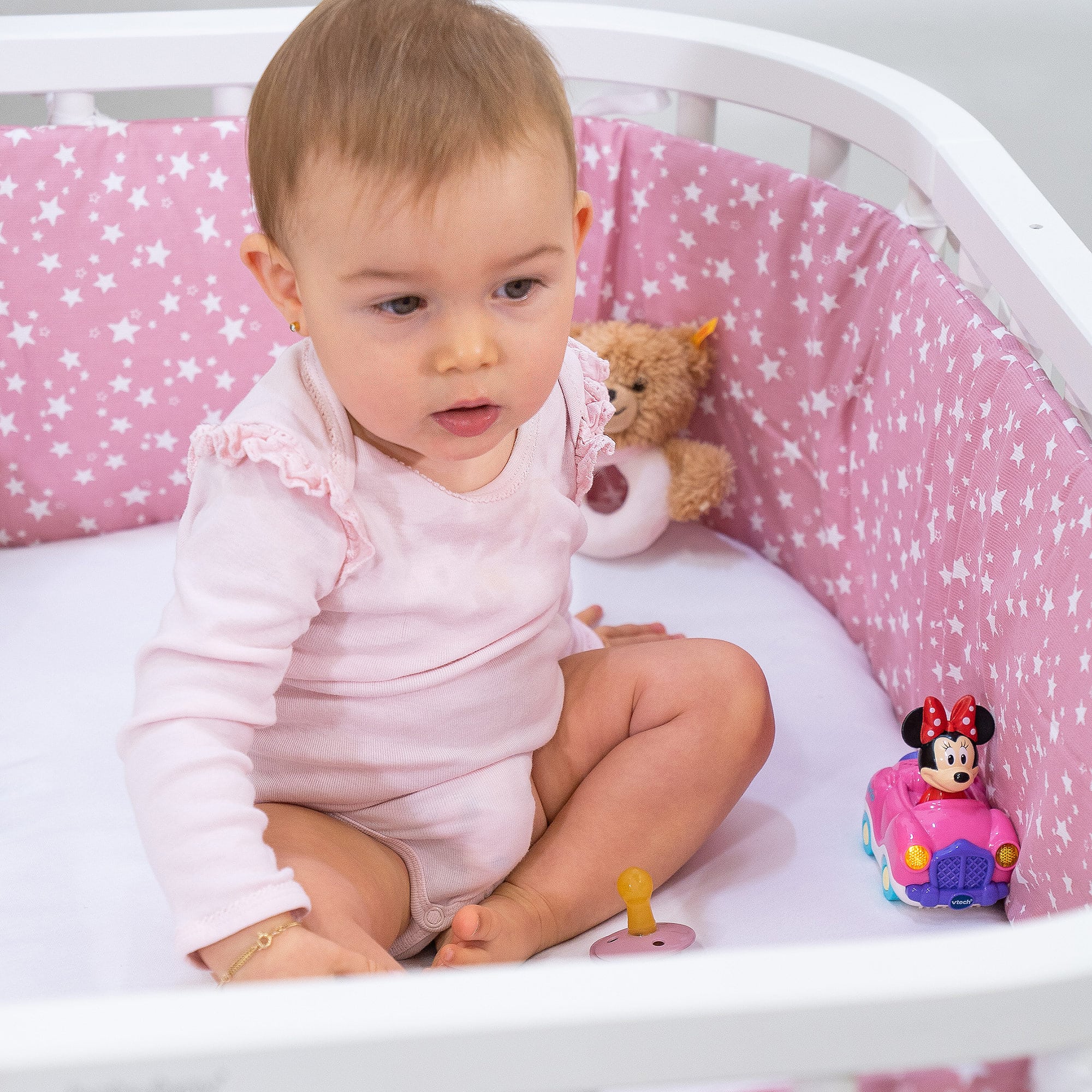 Spannbettlaken, babybay, Weiß – Produktansicht