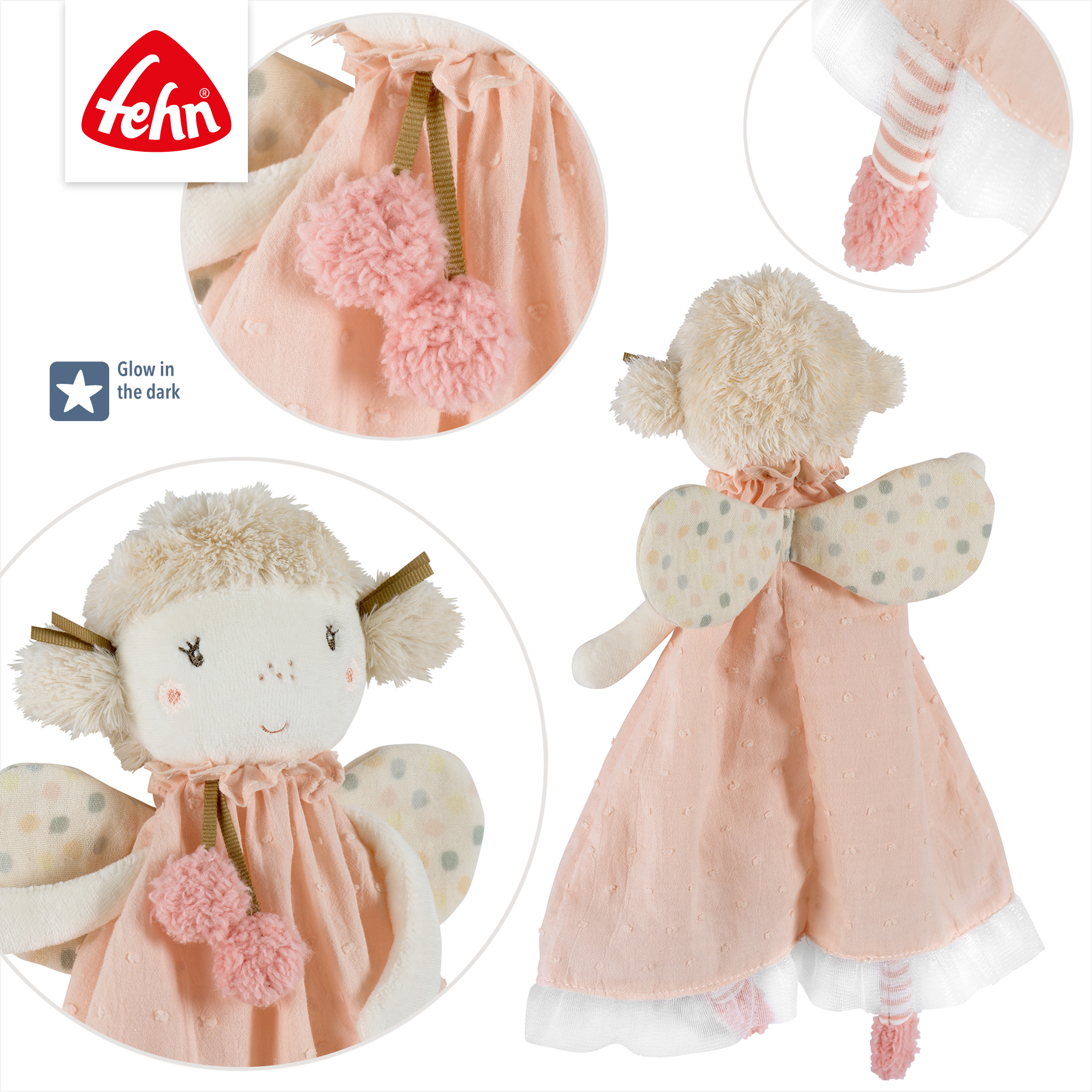 Schmusetücher, fehn, Pink – Produktansicht
