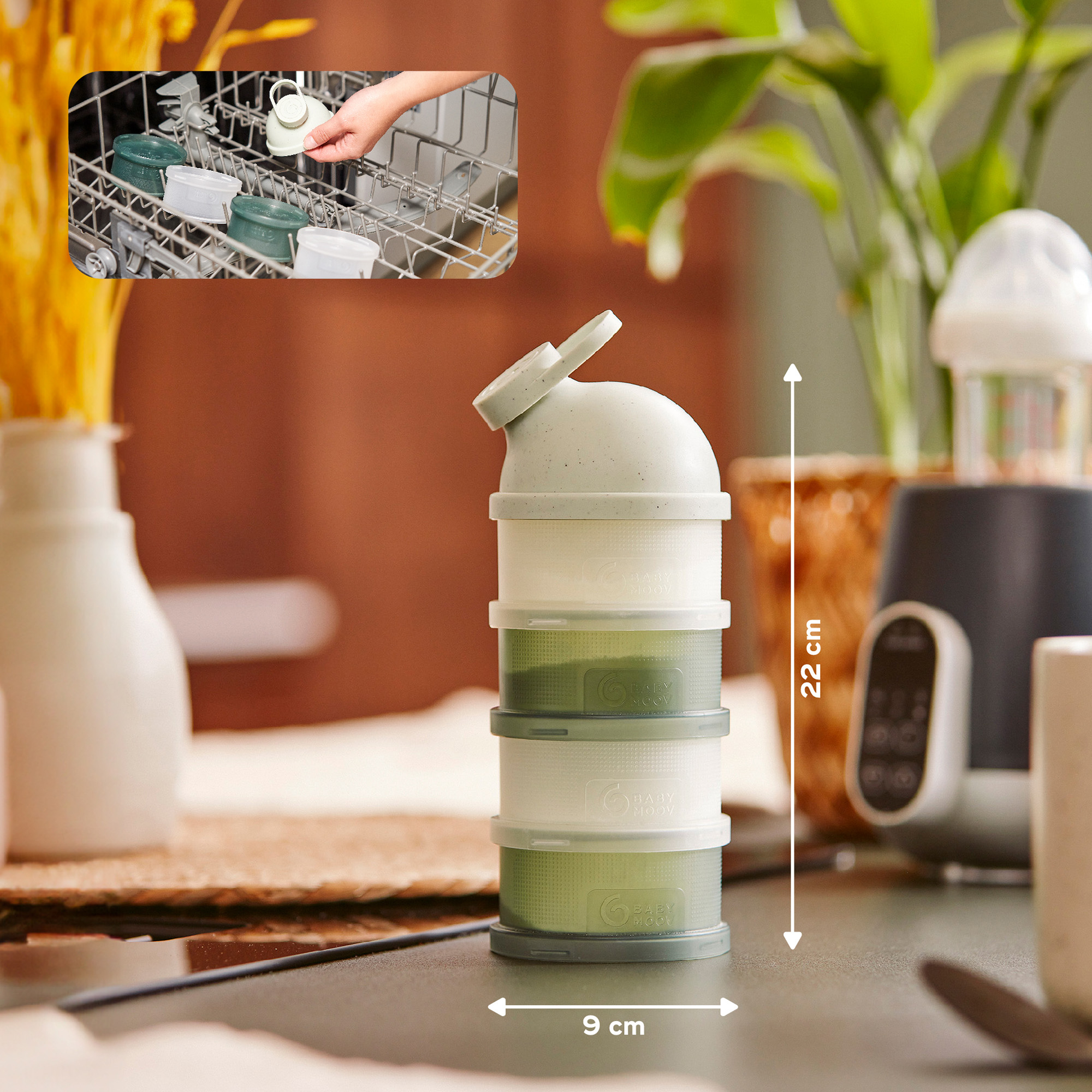 Milchpulver Portionierer, babymoov, Grün – Produktansicht