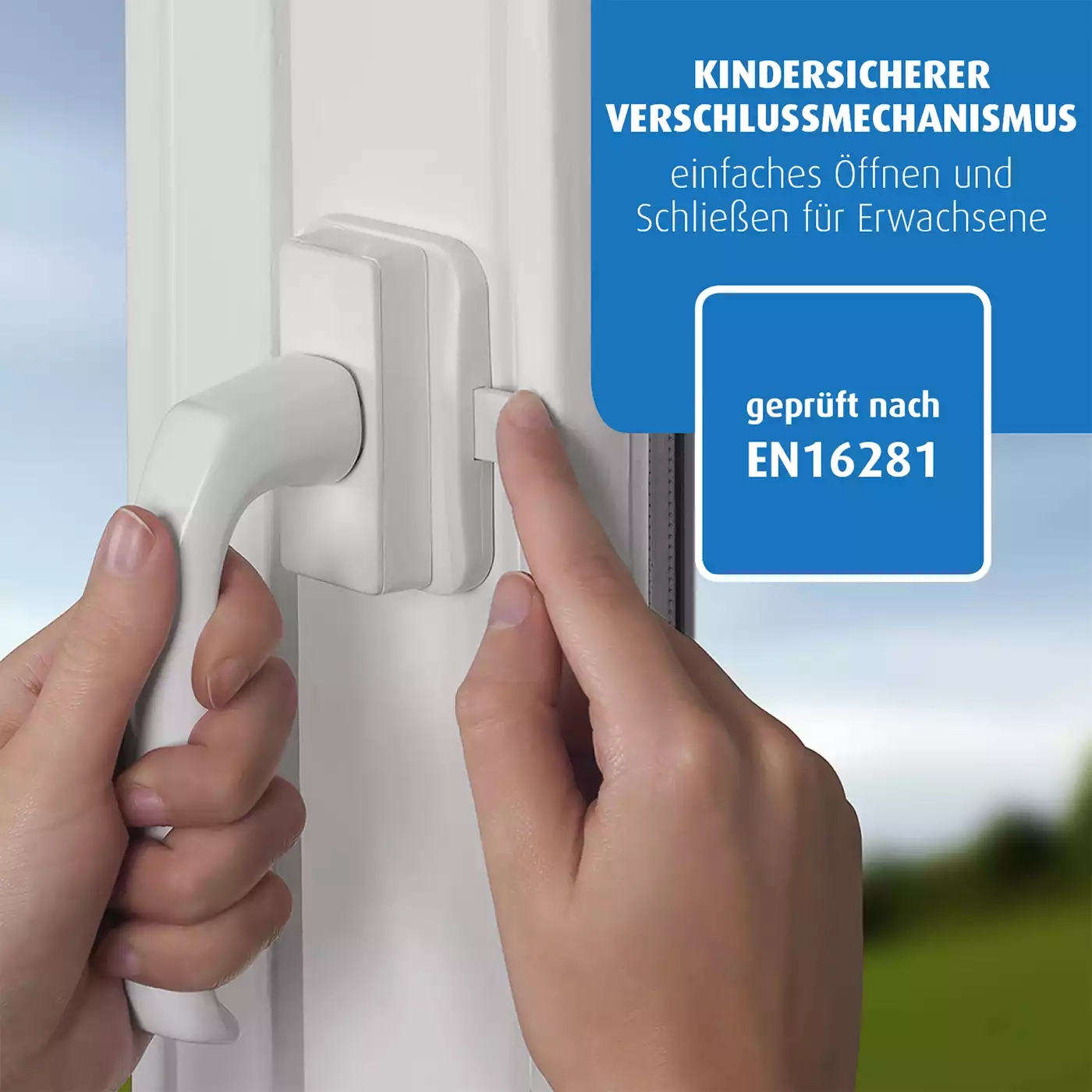 Kindersicherung, reer, Weiß – Produktansicht